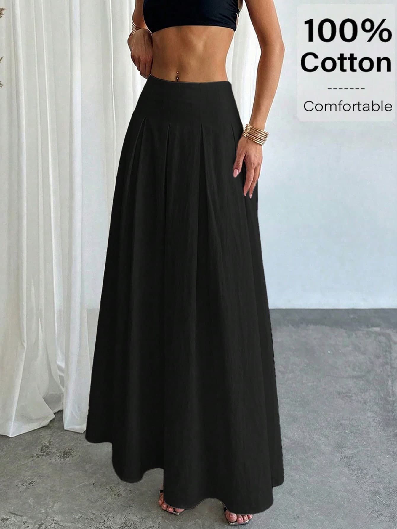 Firerie Women's Elegant Vacation New Arrival Minimalist Casual Office Commute Apricot Linen Bamboo Knot Skirt