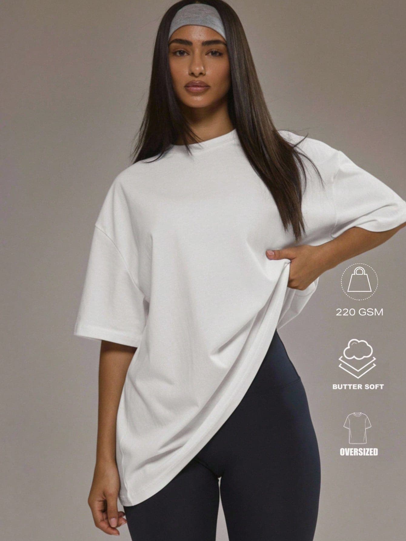 Musera Sport Oversized Soft Touch Fleece T-Shirt Padel Winter Activewear Sport Gym Workout
