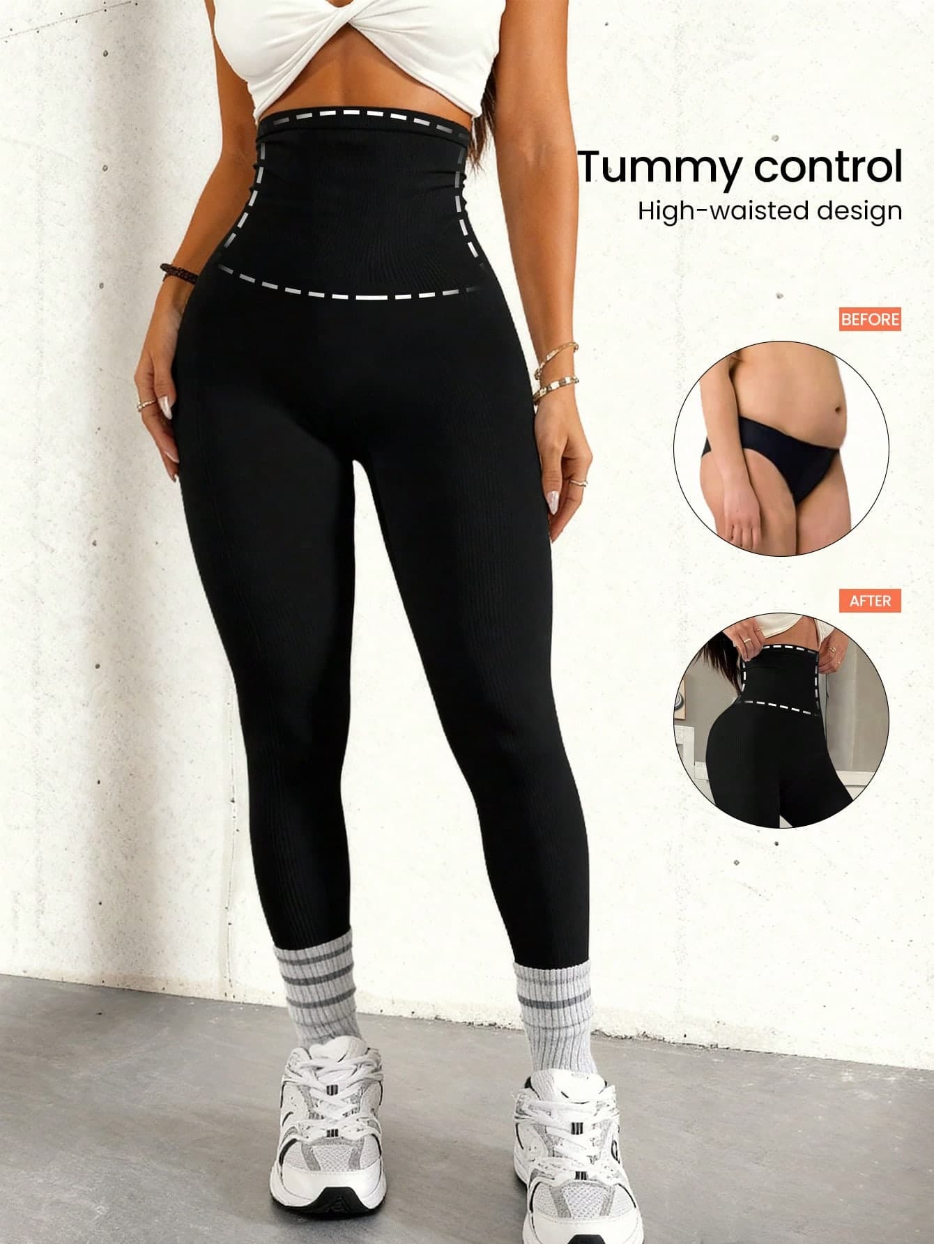 SHEIN Rhythm Era Seamless High Stretch Plus Size Women Sports Leggings