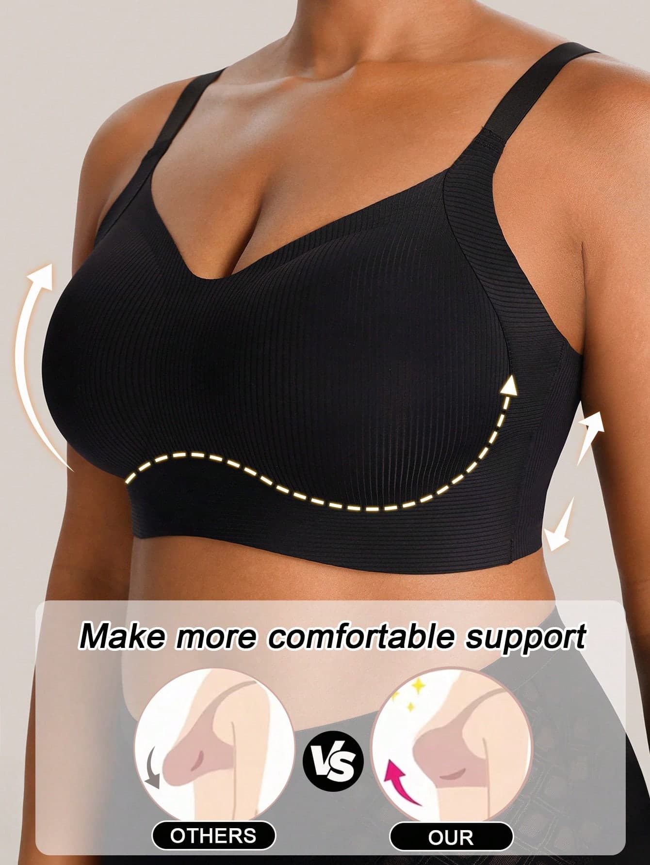 Barelissa Plus Size Wireless Full Coverage Bra For Women