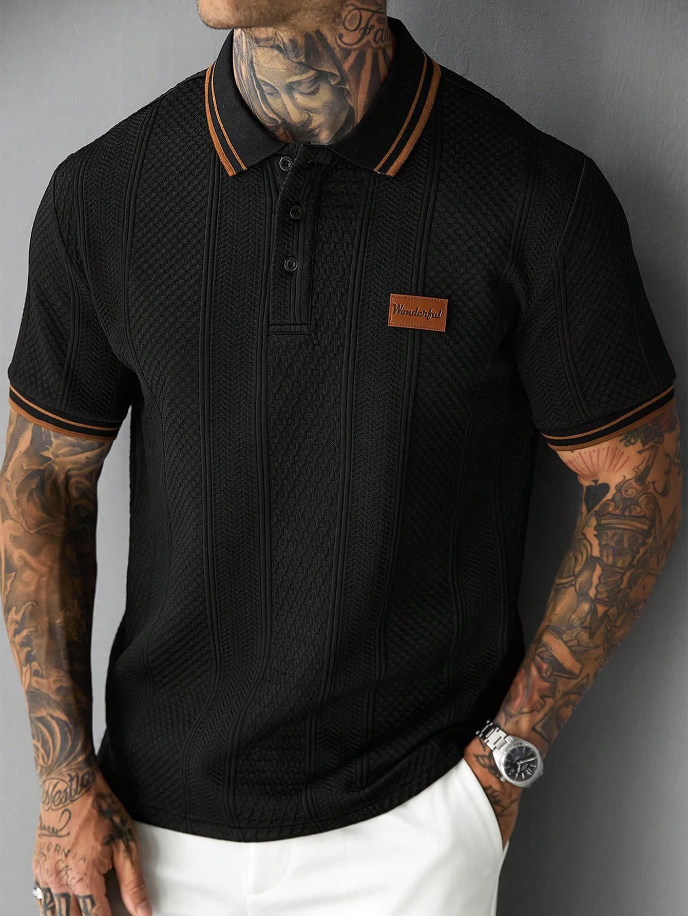SLATEMANN Men's Casual Versatile Daily Wear Short Sleeve Polo Shirt, Formal