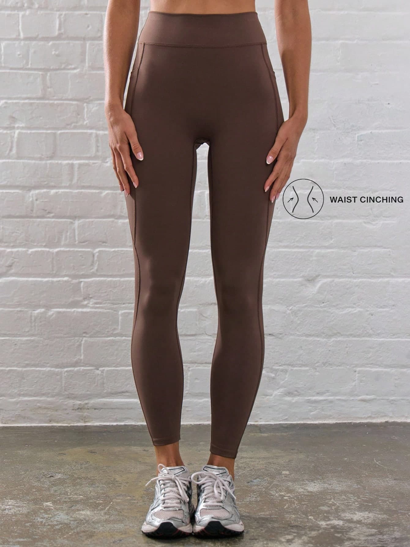 Musera Sport Waist Seam Detail Contour Activewear Leggings Workout Running Gym Daily Gym Fitness Yoga Pilates Casual