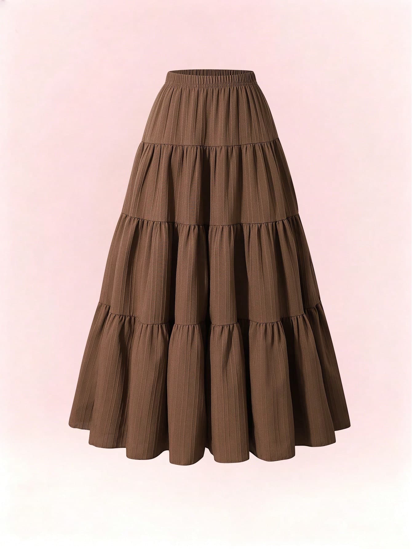 Elegant Choice For Your Little One: Girls' White Woven Crinkle Skirt, Unique Texture, Exquisite Details, Dynamic Pleats, Showcases Sweet Elegant, Essential For Outings.