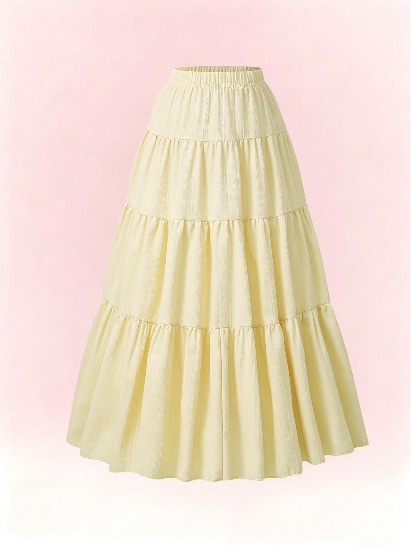 Elegant Choice For Your Little One: Girls' White Woven Crinkle Skirt, Unique Texture, Exquisite Details, Dynamic Pleats, Sweet Elegant, Essential For Outings.