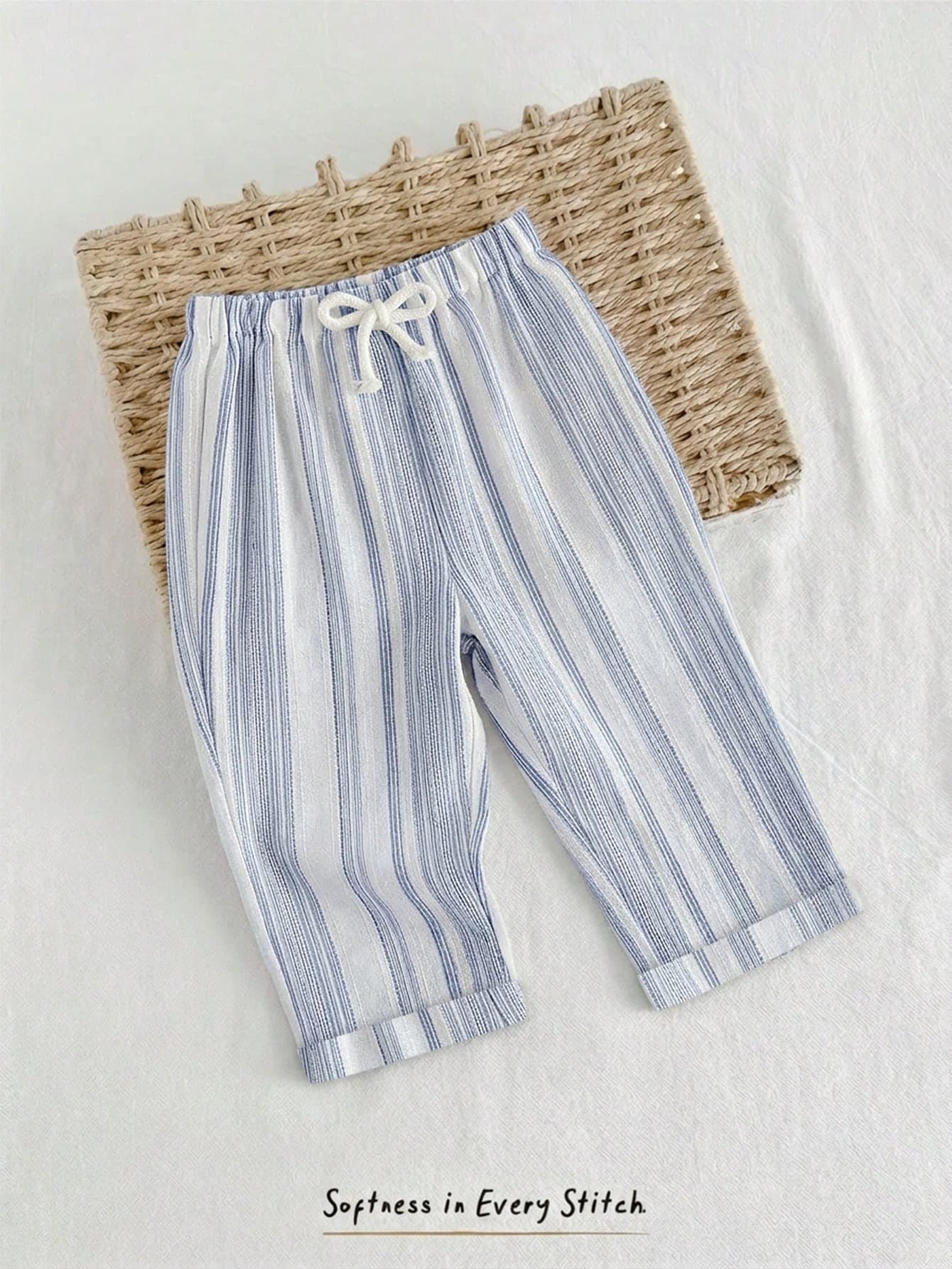 Cozy Pixies Baby Boy Colorful Striped Elastic Waist Casual Comfortable Pants,Kids