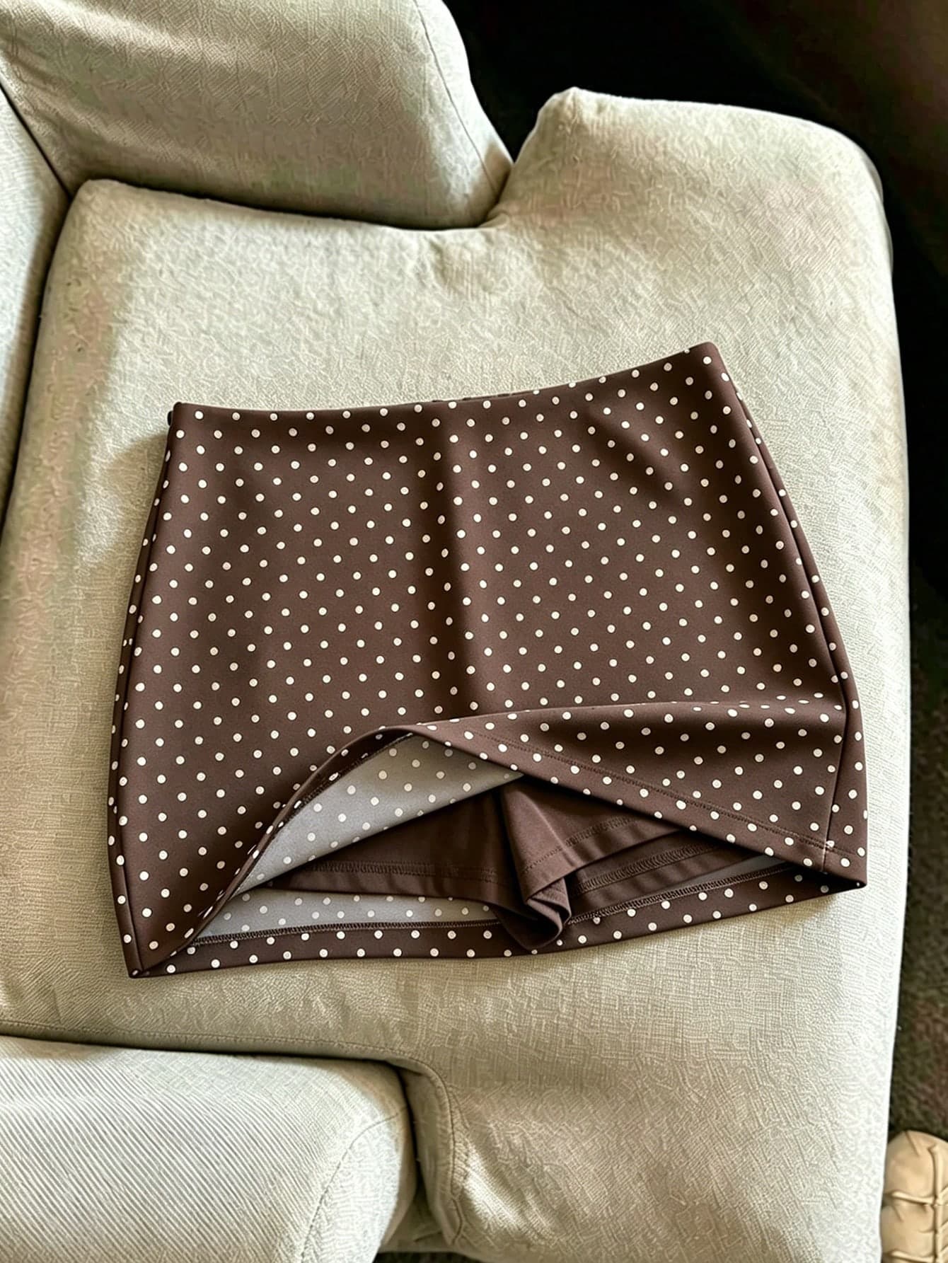 SHEIN Franclia Women's Polka Dot Pattern Fashion Casual Versatile Skirt Pants
