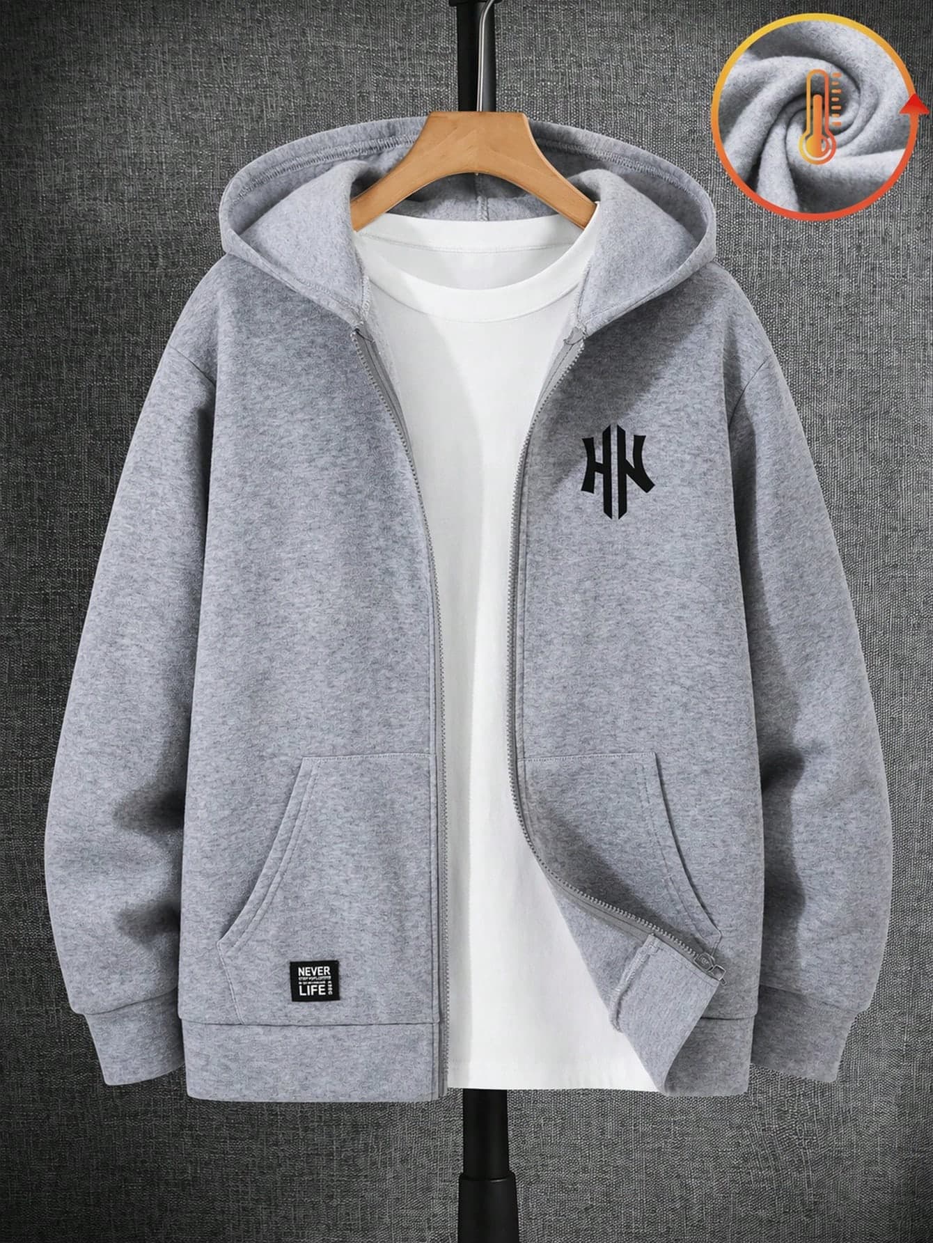 SHEIN Teen Boys Minimalist Street Style Letter Print Sweatshirt, Casual, Comfortable, Versatile, Soft Fabric, Suitable For Daily Wear, School, Outings, Outdoor Activities, All Seasons Boys Sweatshirts Zip Up Sweatshirts For Boys Black Sweatshirt Boys Grey Zip Up Sweatshirt Teen Sweatshirts Boys Zipper
