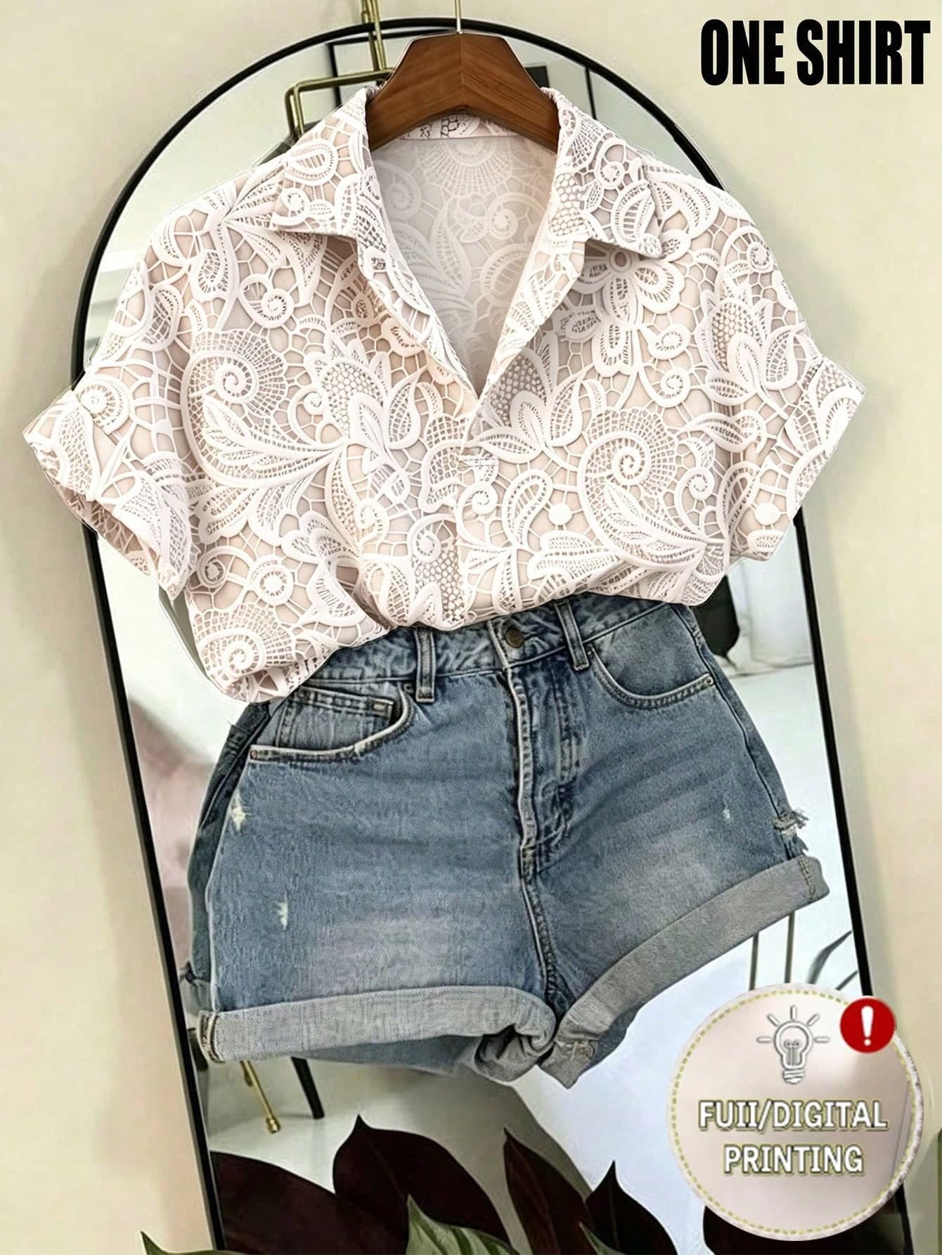 Franclia Fashionable High-End French Design Loose Batwing Sleeve Collar Women's Shirt, Striped Shirt, Short Sleeve Shirt, Spring/Summer Outfit, Vacation Outfit, Women's Spring/Summer Shirt, Women's Cover Up, Beach Outfit, Women's Top, Blue And White Stripes