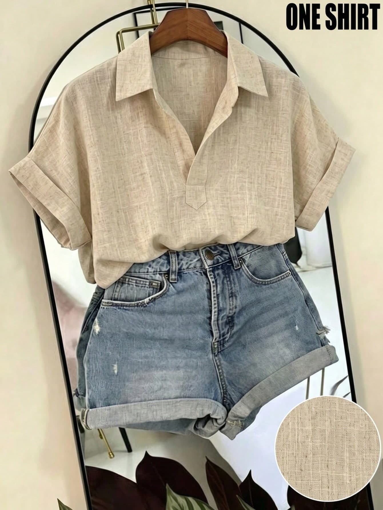 SHEIN Franclia Women's Solid Color Casual Versatile Daily Outing Shirt