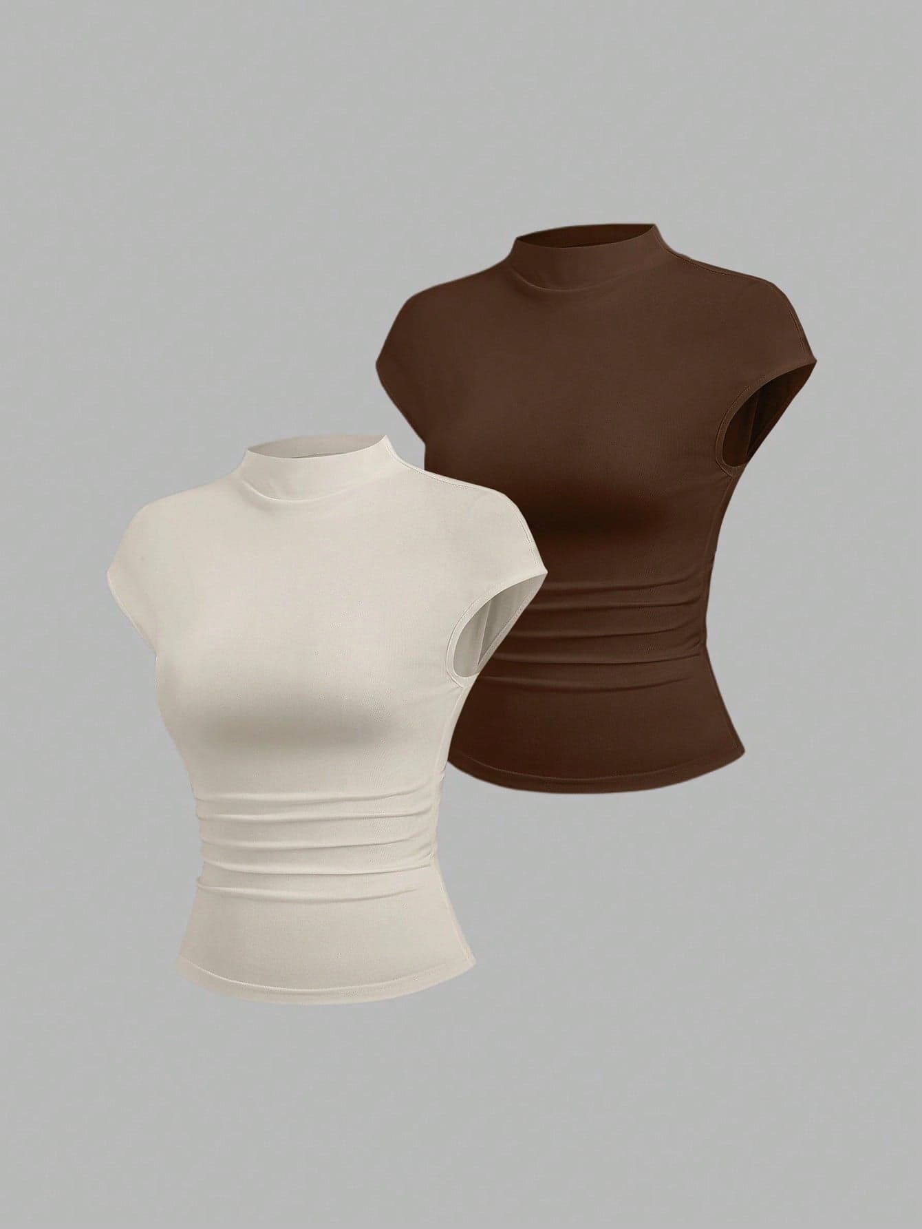 Sweetra Spring/Summer New Stand Collar T-Shirt, Simple And Versatile, Suitable For Commuting And Daily Wear