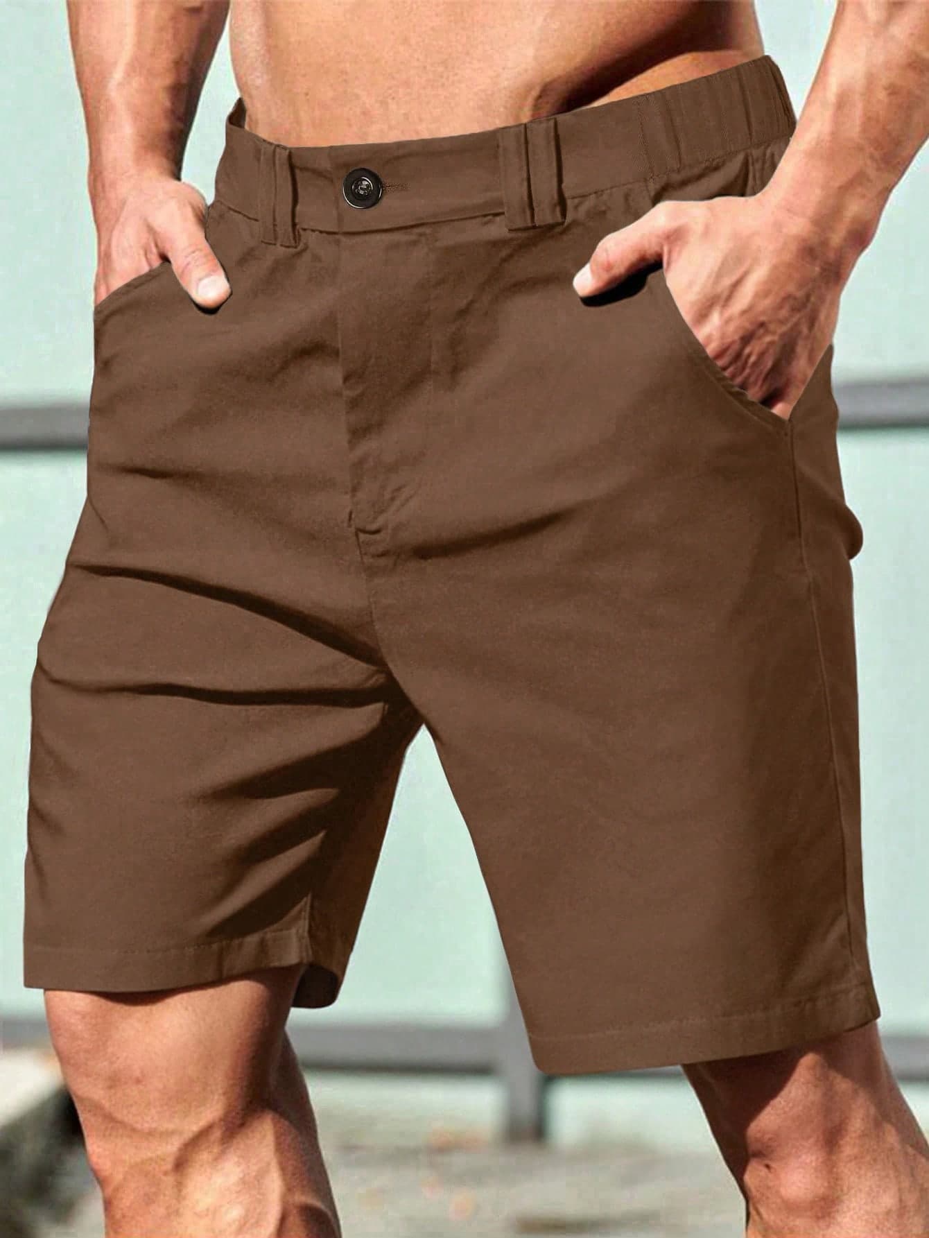Manfinity Homme Men's Casual Solid Color Shorts For Summer Men Summer Clothes Men Shorts Shorts For Men Summer Clothes Men Men Shorts