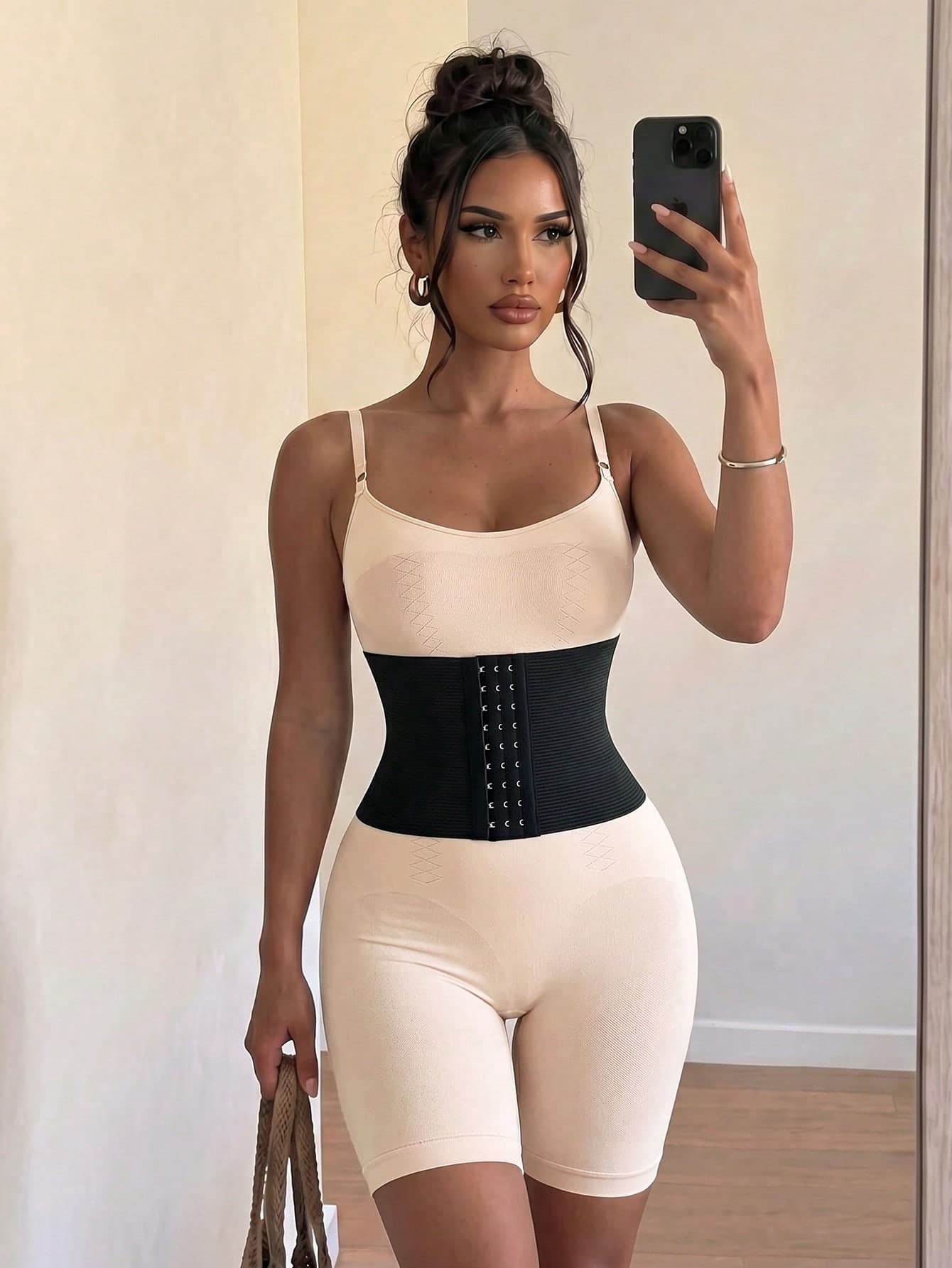 Sirith Women's Simple Solid Color Waist Cincher
