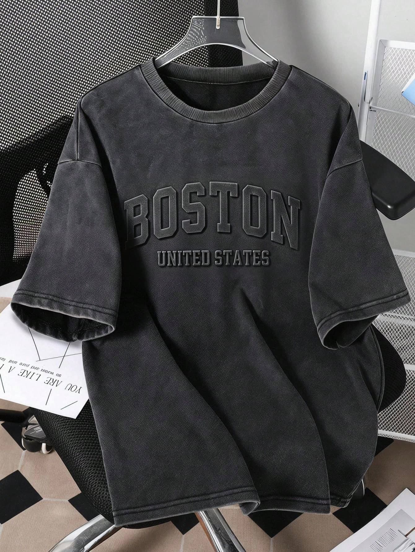 Vacaura 1pc Teen Boy Minimalist High Street Round Neck Pullover Knit T-Shirt, Small Print Design, Exquisite & Premium, Comfortable Fabric, Summer New Arrival, Suitable For High Street & Streetwear Style, Full Of Personalized