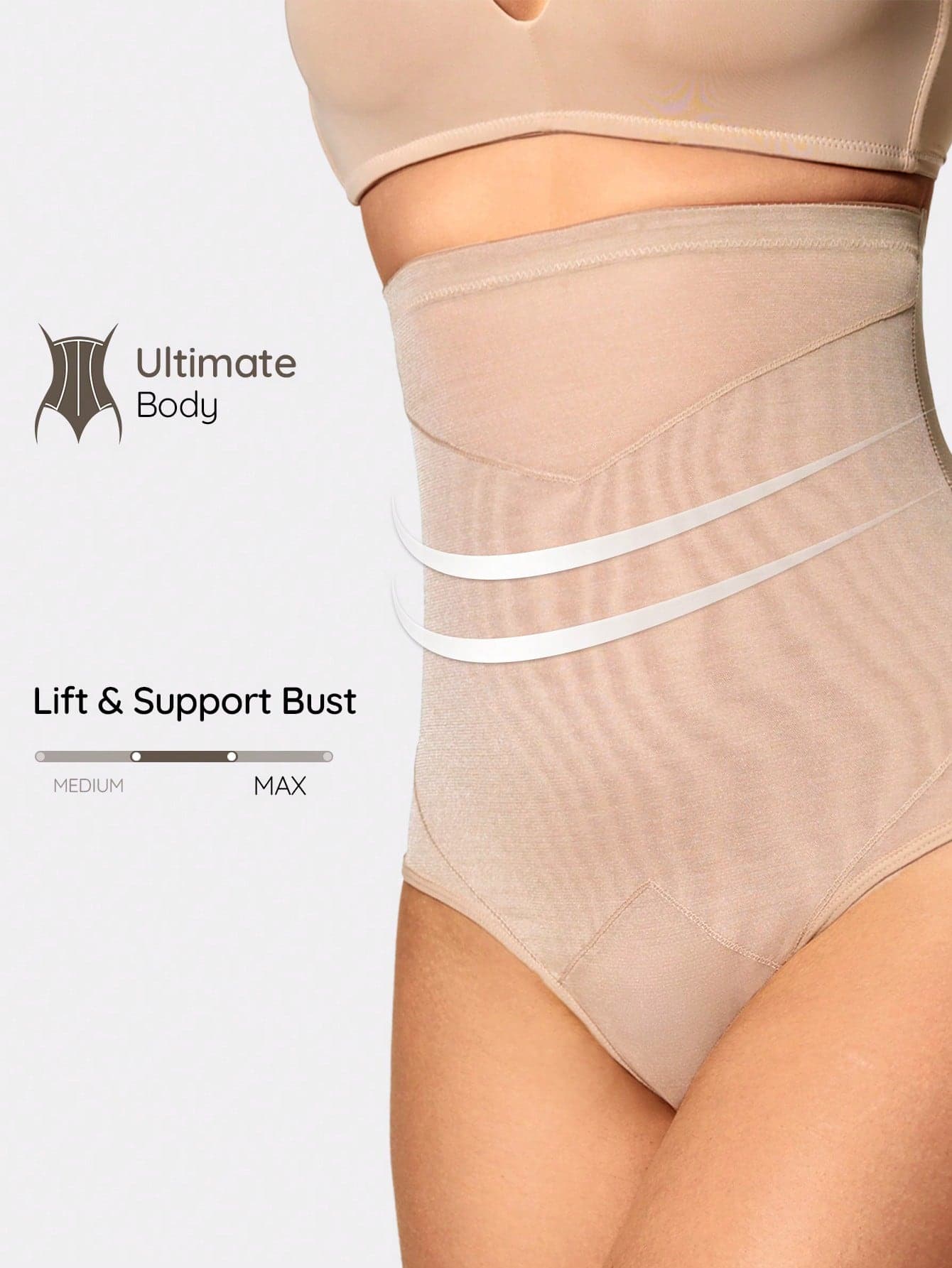 SHAPORA Women's Solid Color High Waist Tight Shapewear Bottoms, Suitable For Daily Wear