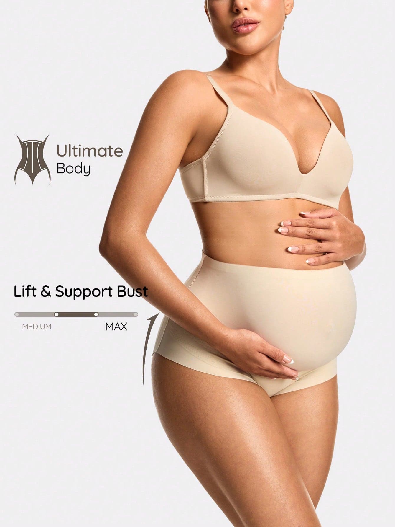 SHAPORA High Waist Maternity Shapewear Casual Shorts