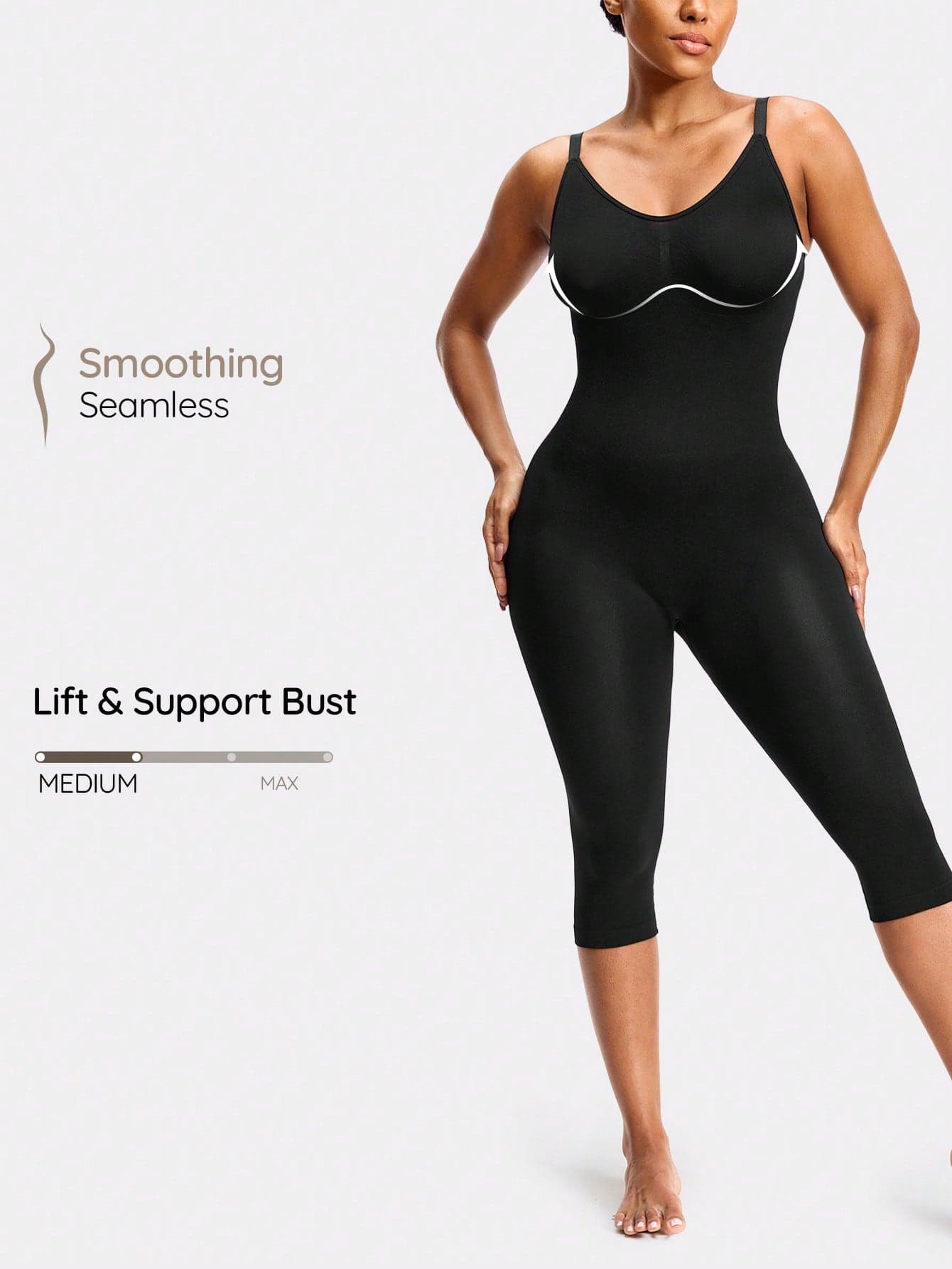 SHAPORA Seamless Jumpsuit Full Body Shaper Butt Lifter-Tummy Waist Thigh Control