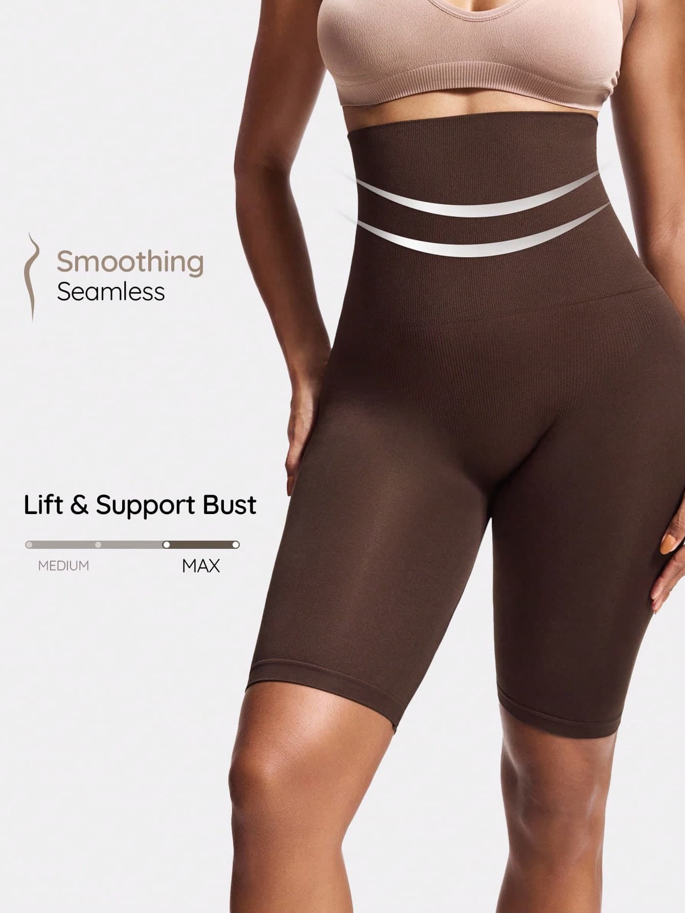 SHAPORA Women's High Waist Seamless Slimming Shorts Shapewear Shorts Thigh Slimmer Body Shaper Shorts