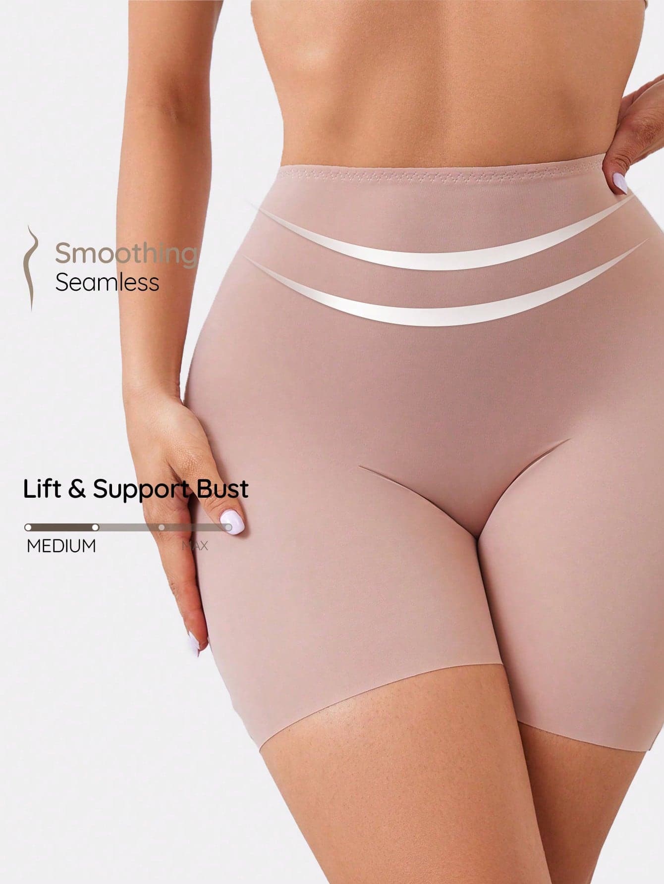 SHAPORA Solid Color High Waist Seamless Shapewear Shorts