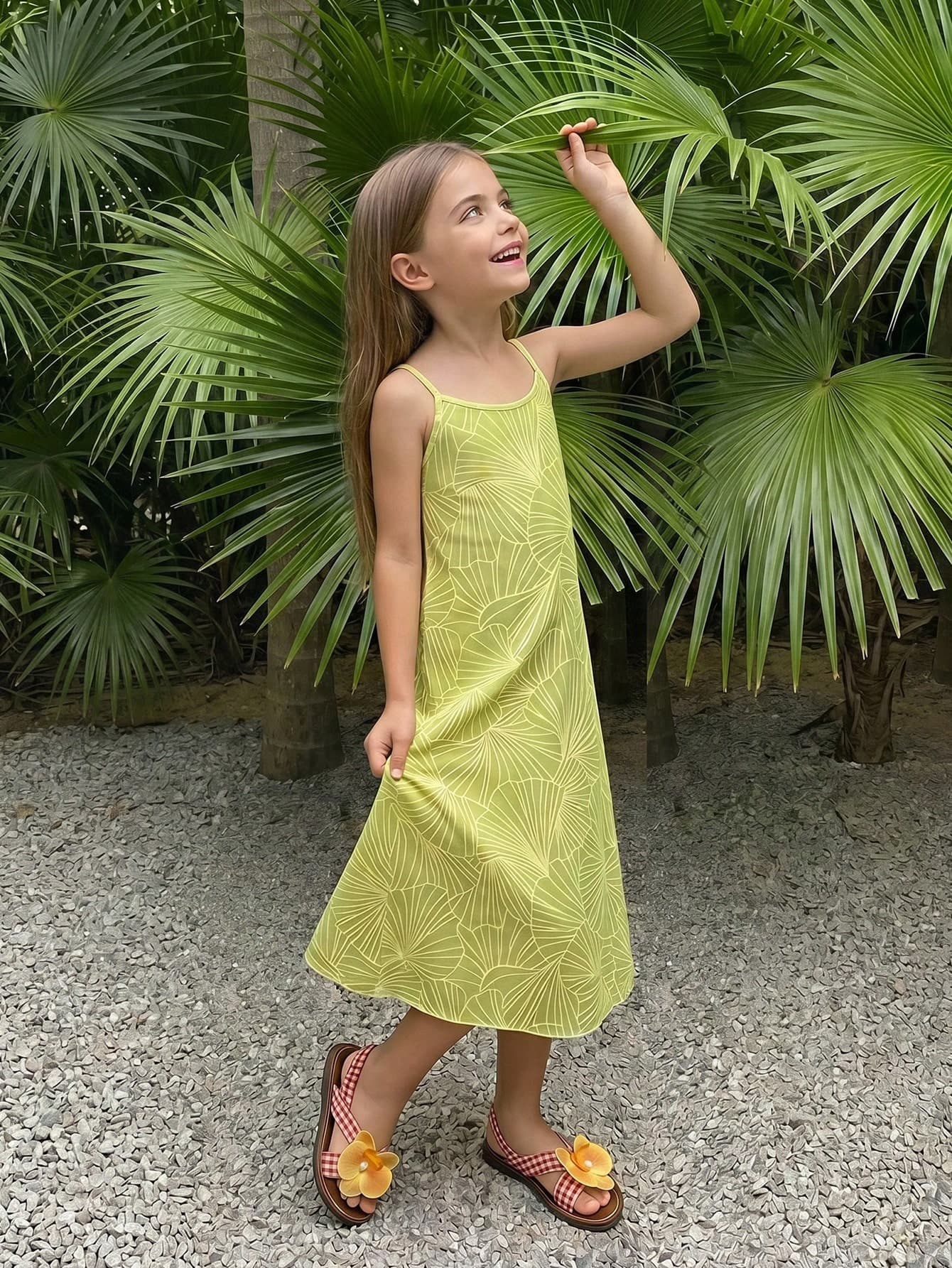 DAZY Young Girl Summer New Princess Cute Fashionable Elegant Embroidered Waist-Cinching High-End Lace High-Waist Cami Dress