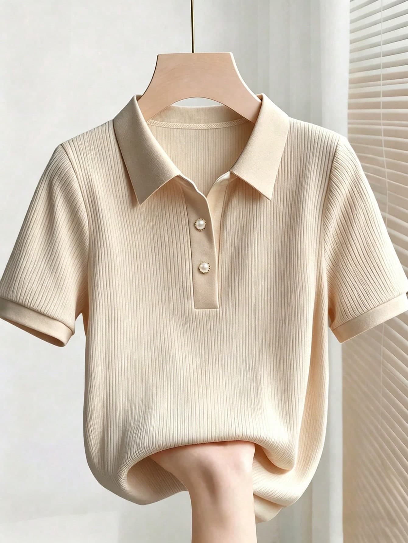 Franclia Women's Casual Elegant Solid Color T-Shirt