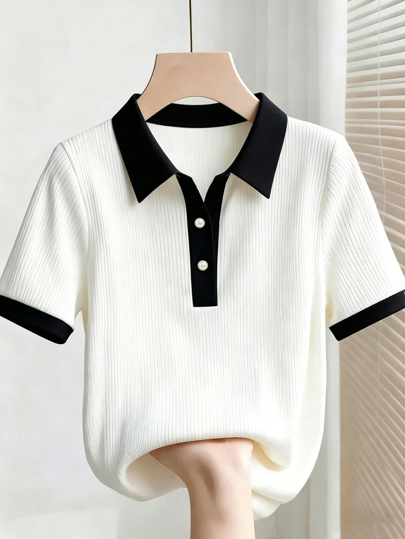 Franclia Women's Casual Elegant Solid Color T-Shirt