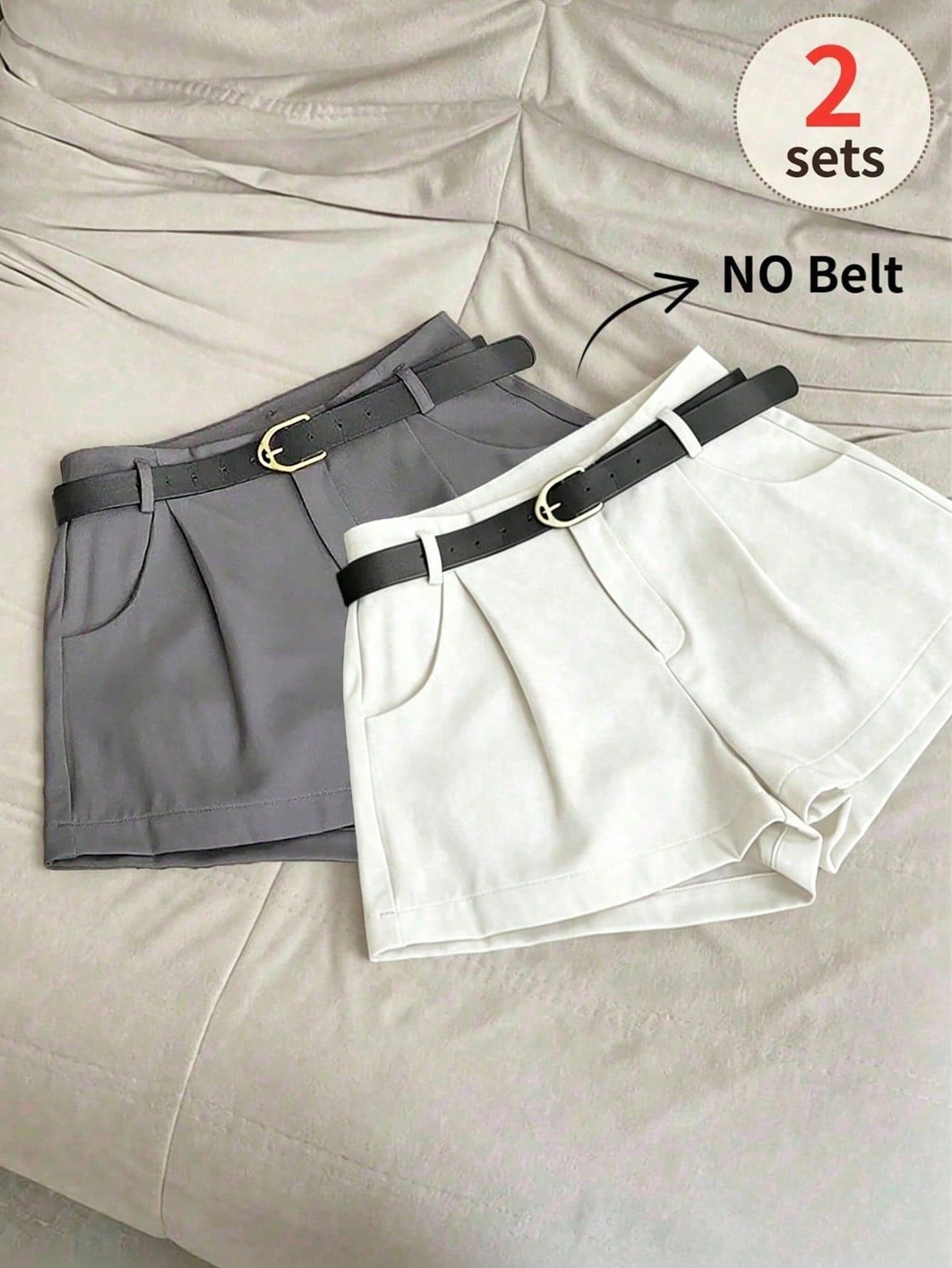 INAWLY Women's Summer Casual Versatile Solid Color Shorts