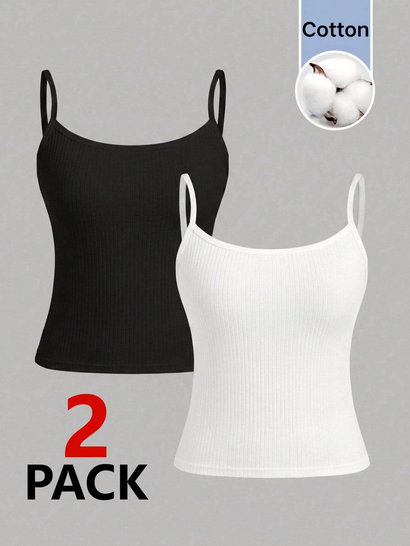 Girlism Teen Girl Teen Girls 2pcs/Set Simple Comfortable Skin-Friendly Snug Fit Camisole Underwear, Suitable For Daily Commute, Outdoor Sports, Yoga, Jogging