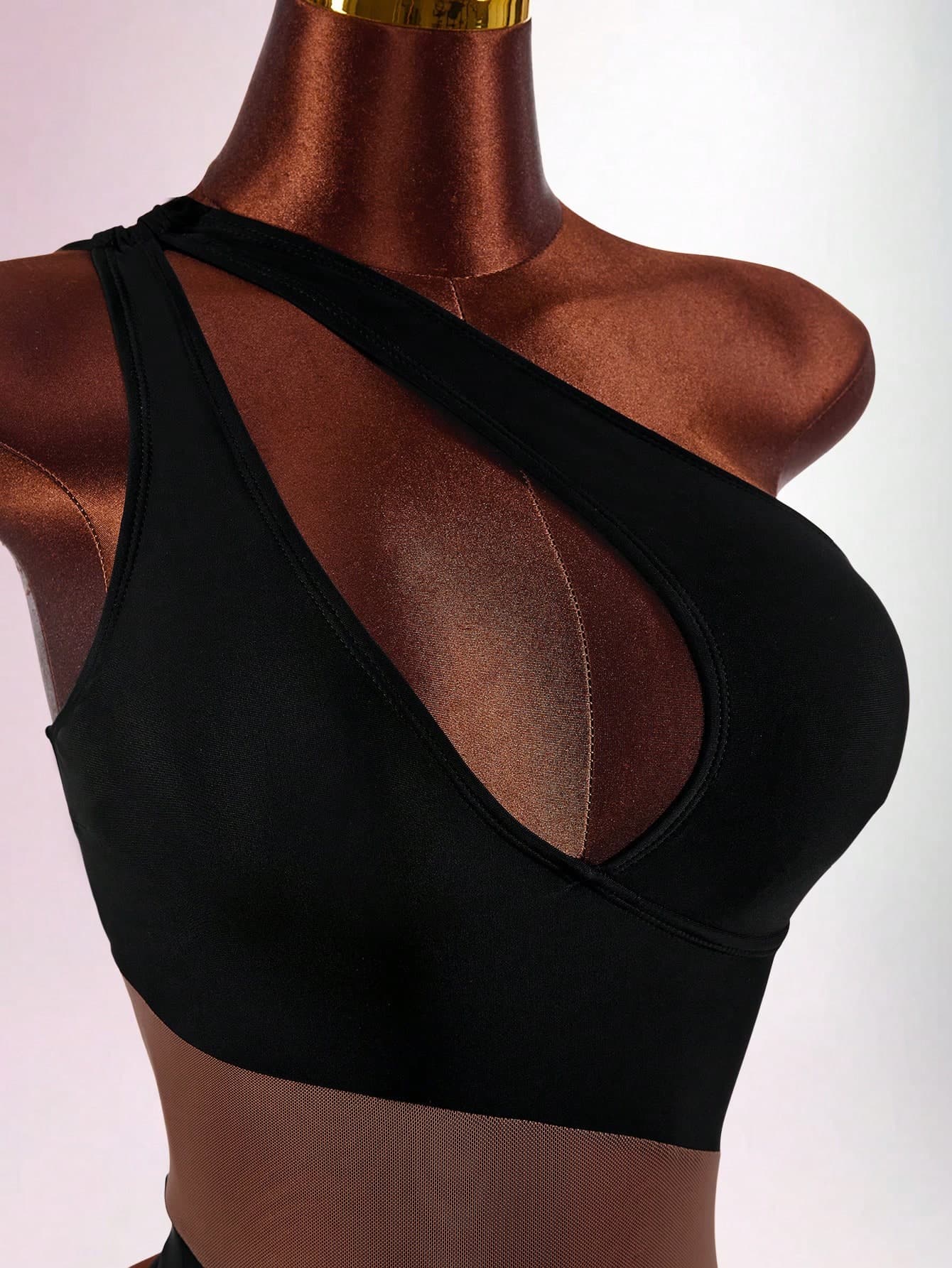 Amplova Women's Asymmetrical Shoulder Cutout Sexy Avant-Garde One-Piece Swimsuit, Backless Sexy Cutout, Suitable For Vacation Outfit