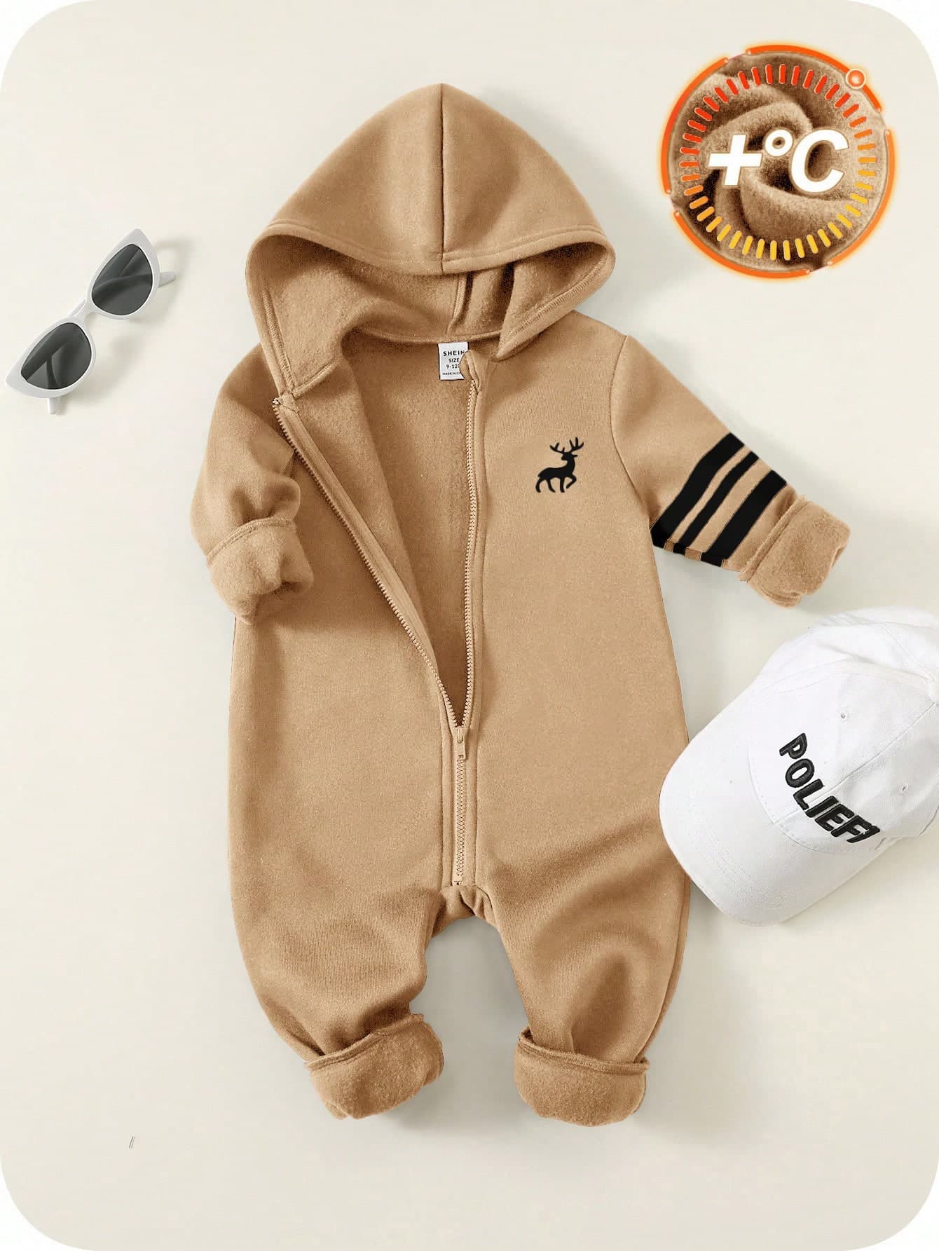SHEIN Baby Boy Clothes Baby Girl Baby Boy Fall And Winter Clothes Outfit Set,Rompers