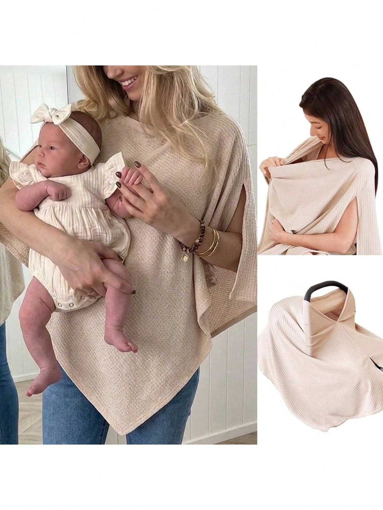 Multi-Functional Nursing Cover, Autumn/Winter Windproof Breastfeeding Scarf, Baby Stroller Canopy, Nursing Shawl, Maternity & Infant Care Wrap