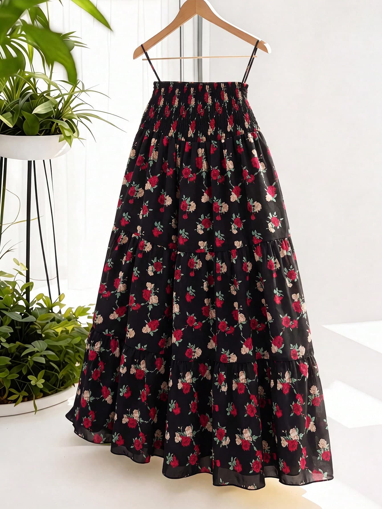 GlowEve CURVE Plus Size Women's New Elegant Casual Versatile Outdoor Vacation Daily Cool Fabric Fresh Print Spring Summer Skirt