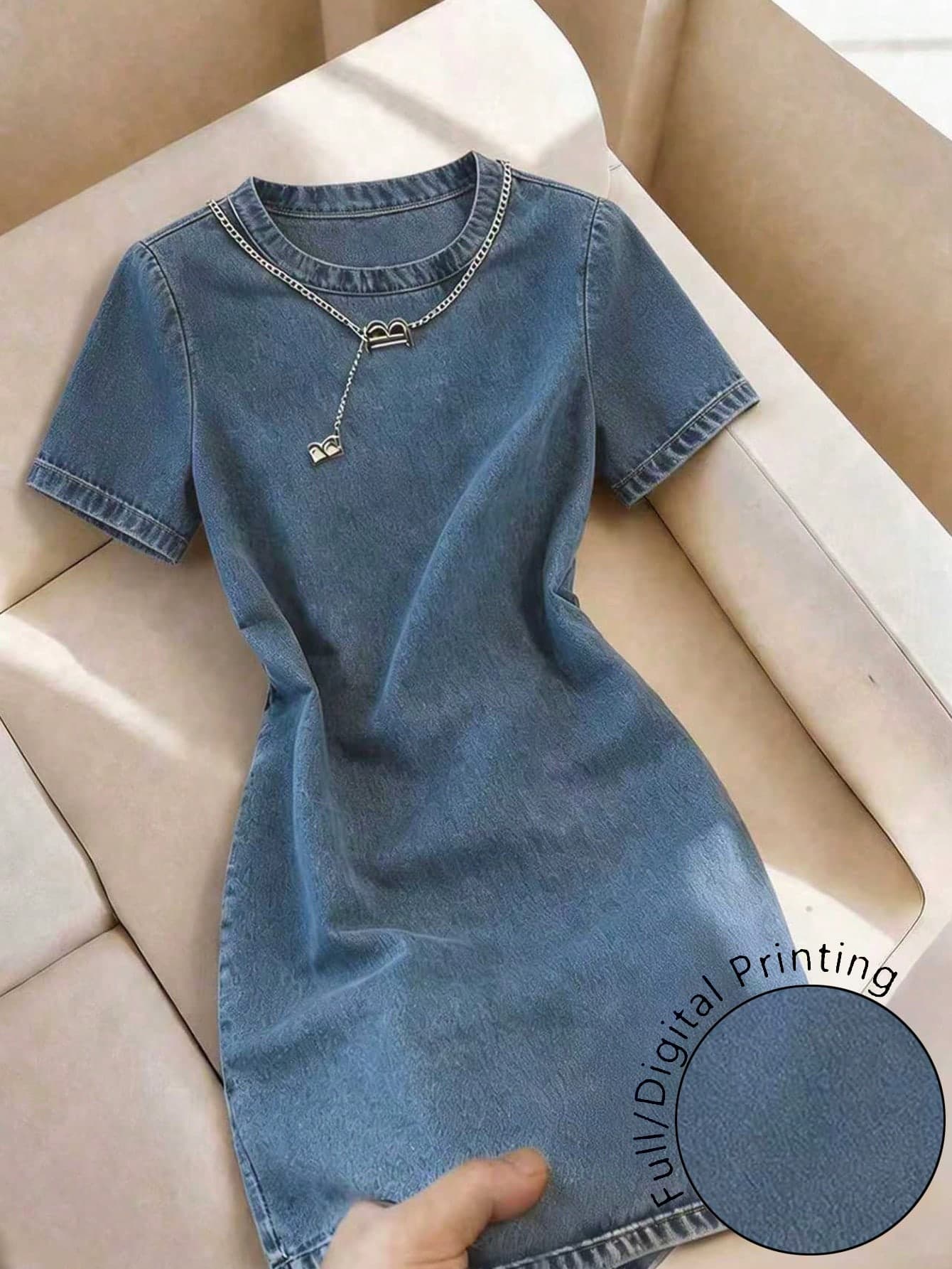 Elenzga Regular Plus Size Fitted Casual Short Sleeve Dress For Women