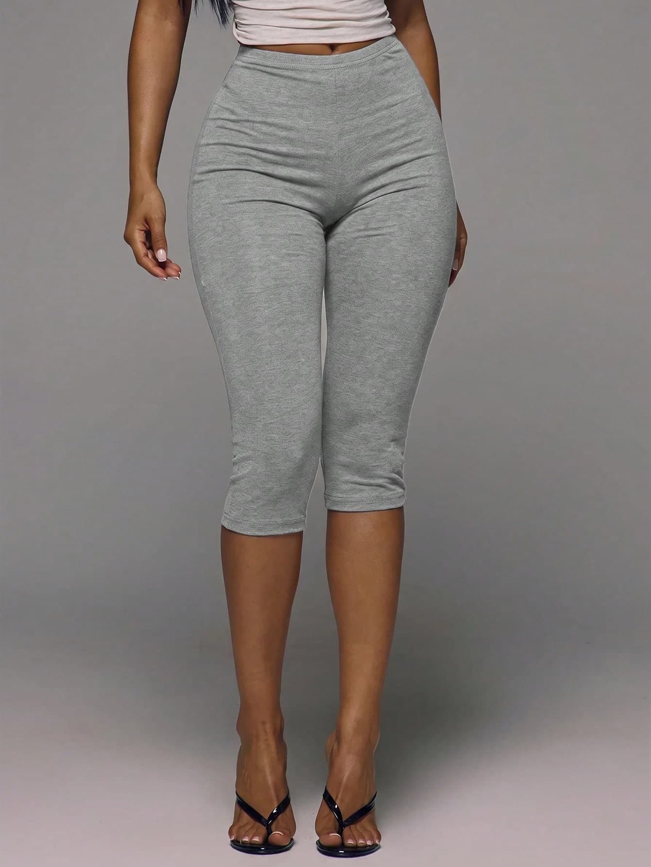 MUSERA ESSENTIALS Cotton Blended Fitted Capri Pants Leggings Spring Summer Holiday Everyday Cute Daily Basics Simple