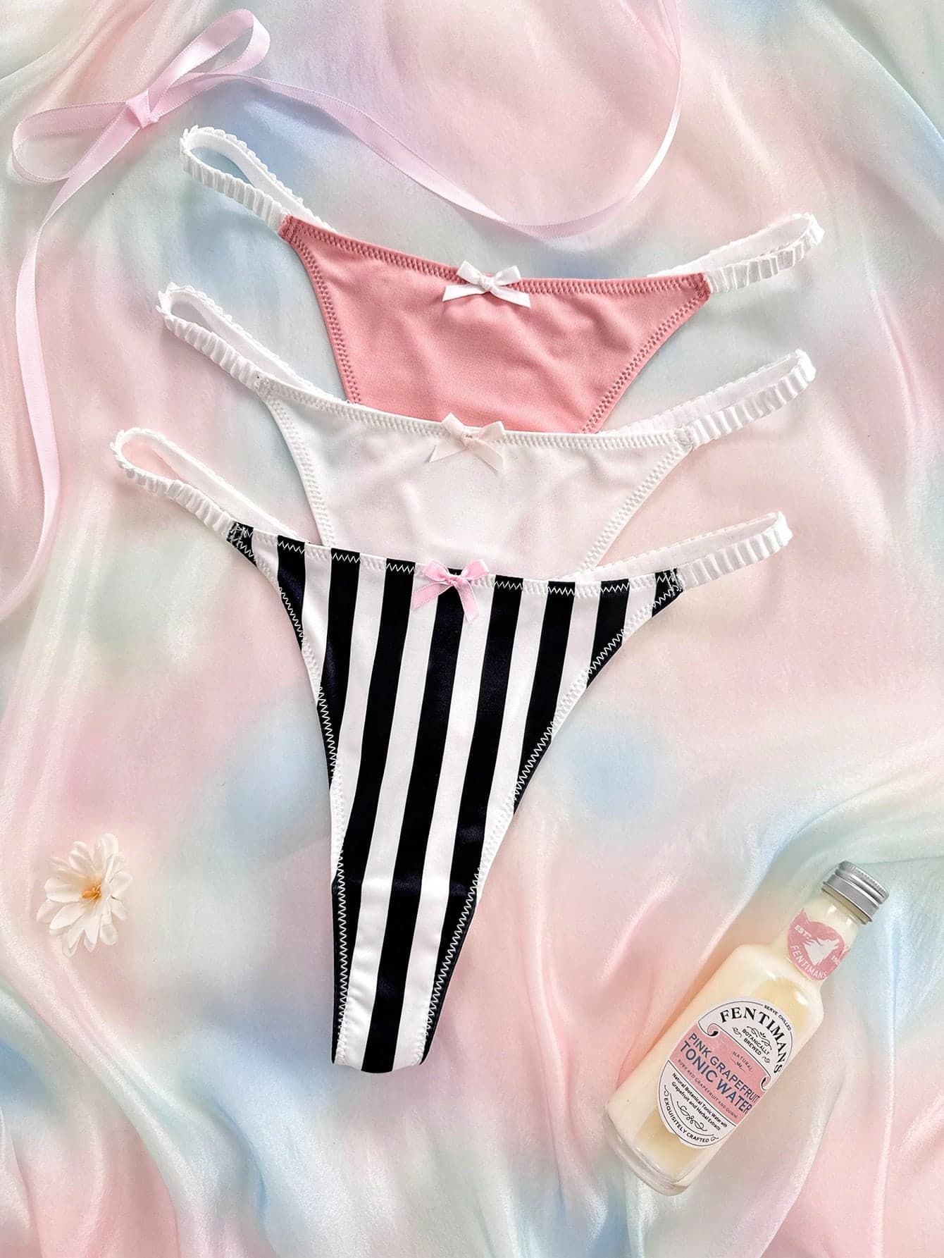 Eraneu Women's Sexy Panties 3-Piece Set Thong