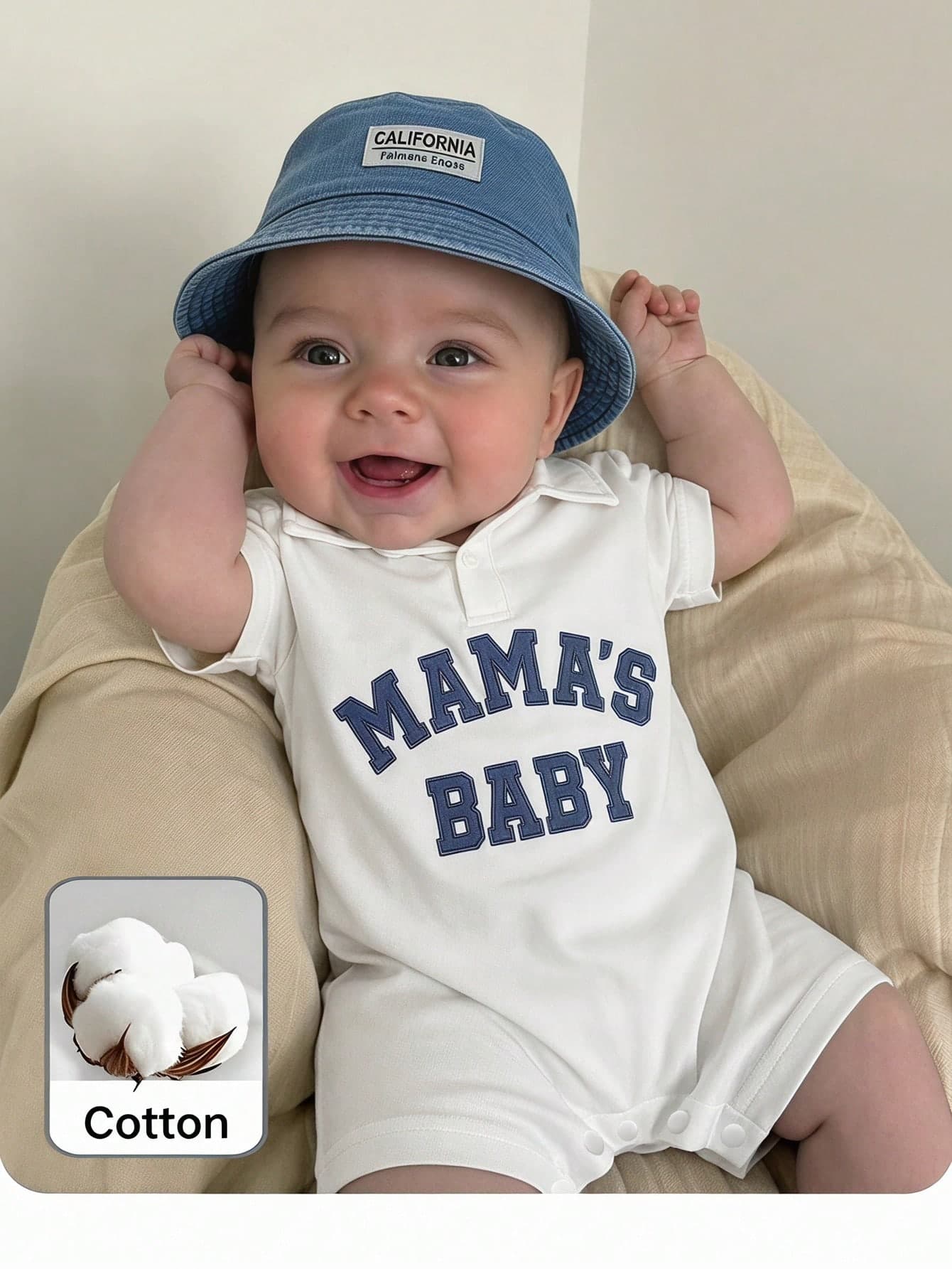 1pc/Set Unisex Newborn Baby Boy/Girl Denim Slogan Embroidered Short Sleeve Romper Spring/Summer Baby Boy Clothes, Outfits, Easter Gift Things For Baby