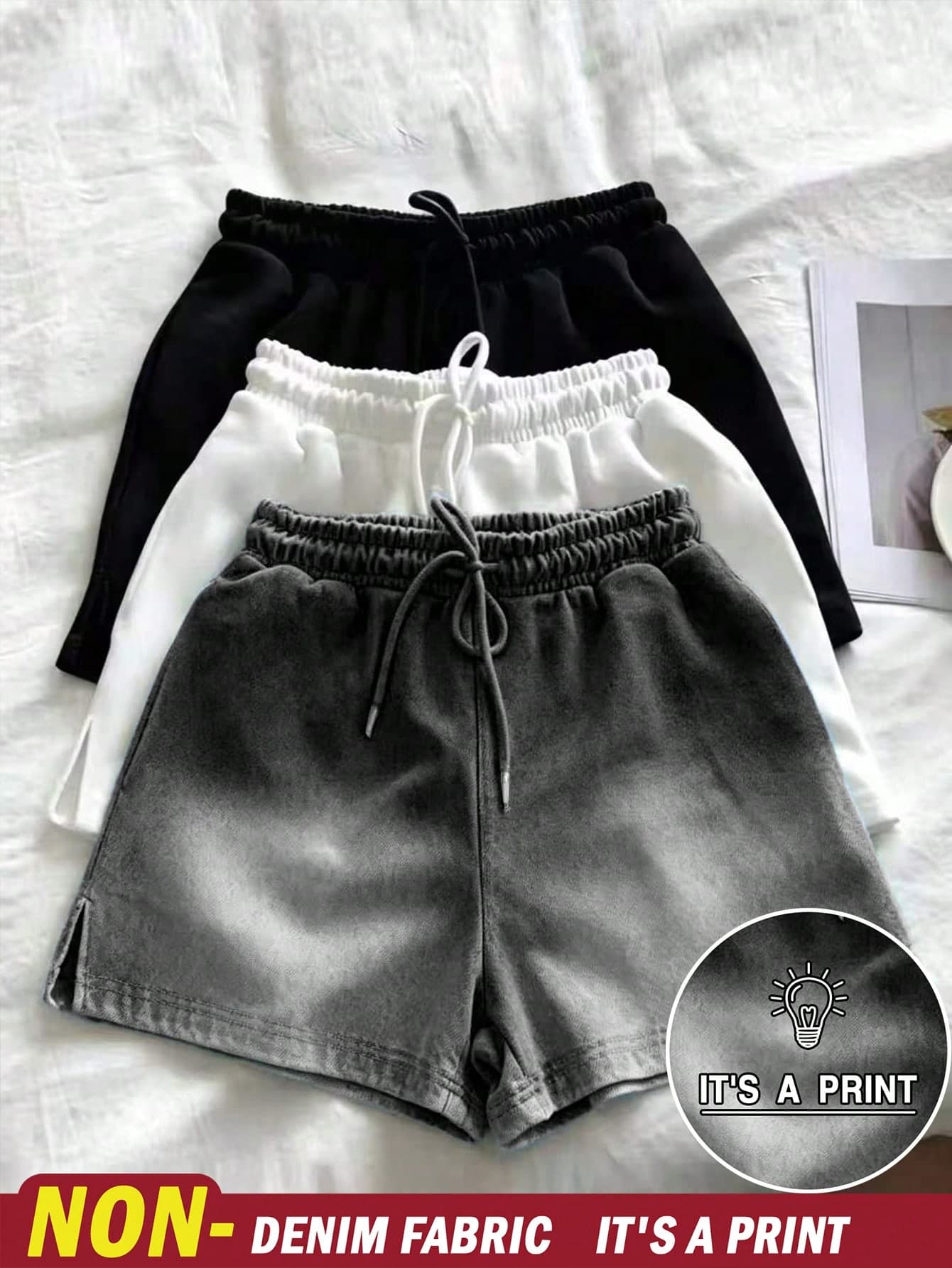 Resyla Regular Women's Drawstring Waist Casual Loose Shorts