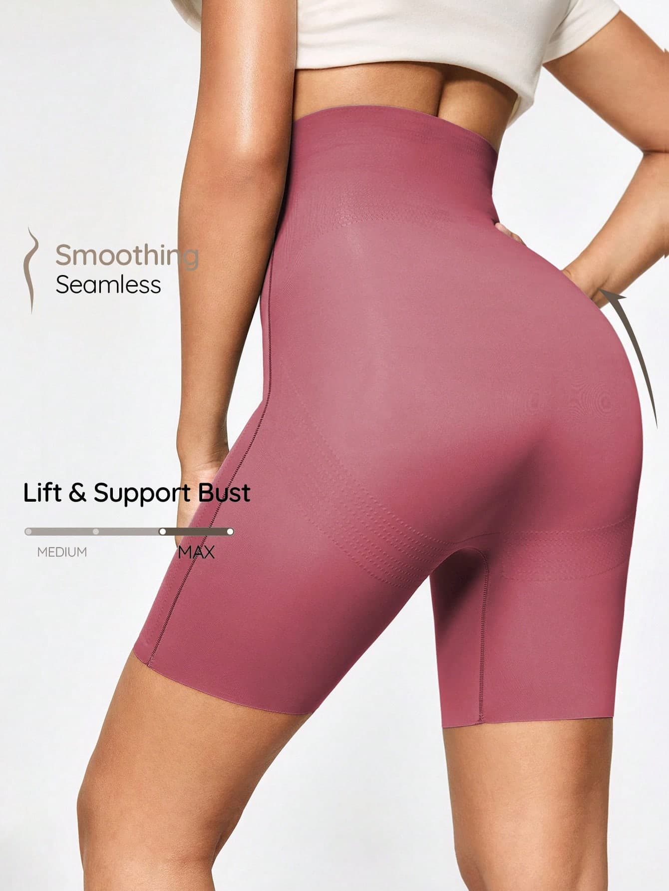 SHAPORA Women's Solid Color Seamless Casual Minimalist Comfortable Shaping Bottoms
