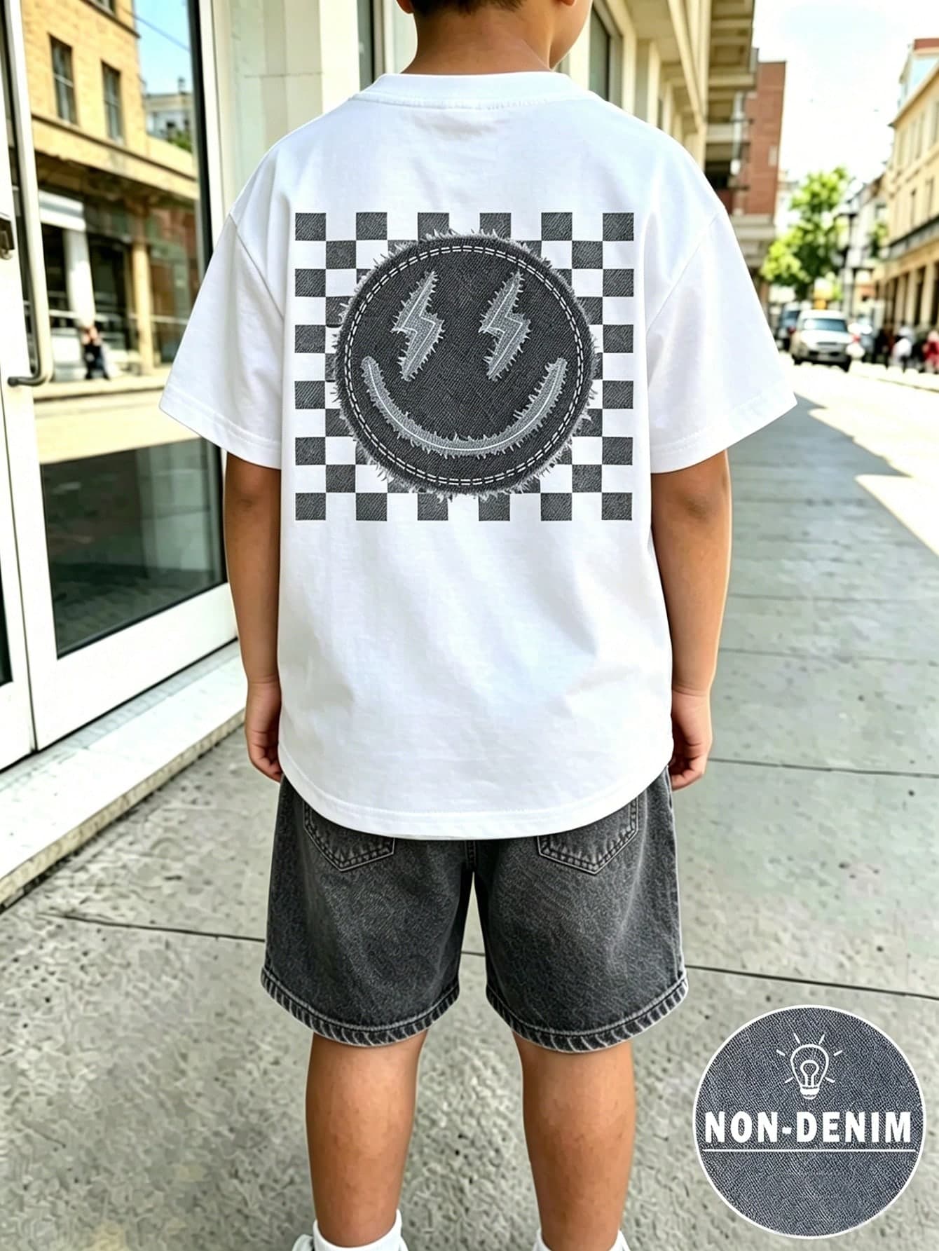 2pcs Tween Boy Cool English Slogan Print Fashion Crew Neck Short Sleeve T-Shirt & Sports Shorts Set, Suitable For Holiday Parties, Spring/Summer Casual Wear, Comfortable And Easy To Wear, Summer Essential, Fashion Casual Outfit, Spring/Summer Streetwear, Outdoor Picnic, Back To School Party