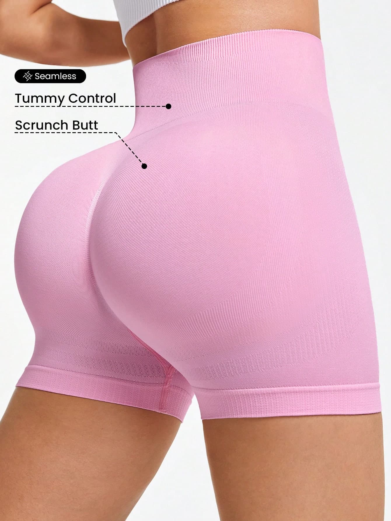Slayform Slayform Women High Waist Solid Color Minimalist Seamless Sports ShortsWomen Sweat Short, Gym Short, Biker Short
