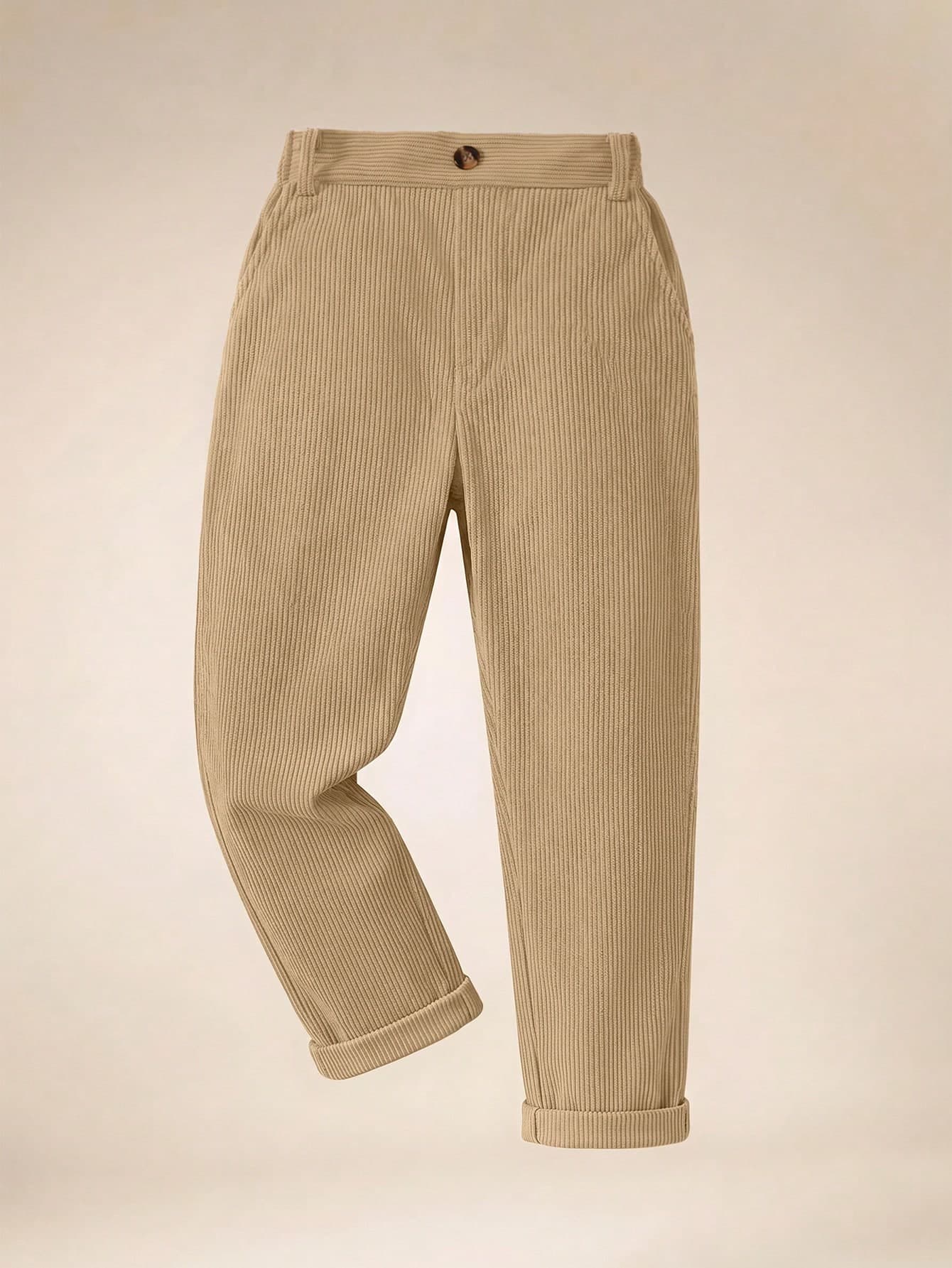 Souflis Souflis Young Boy Casual Comfortable Solid Color Long Pants With One-Button Decoration And Slanted Pockets, Simple And Convenient Elastic Waist Design, Suitable For Daily Wear, Travel, Gatherings, Holidays, Versatile Fashion Outfit
