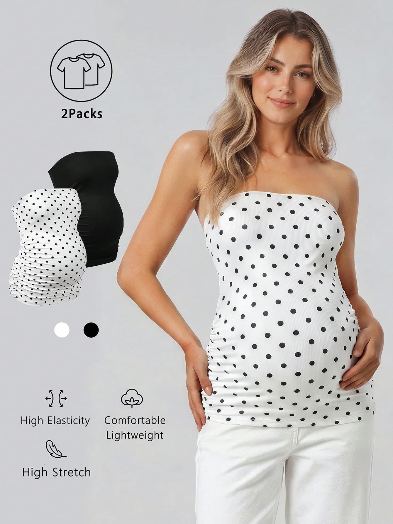 Modmama Maternity Summer Casual Versatile Bandeau Top