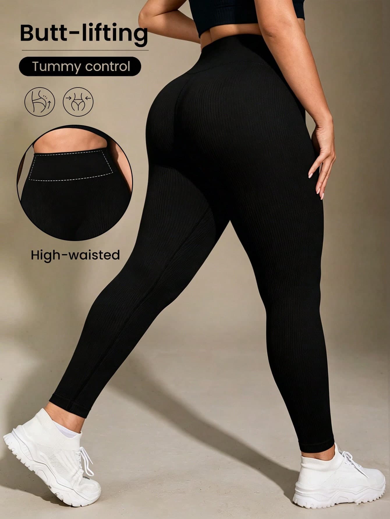 Solea Cove Seamless Plus Size Women's Sports Leggings