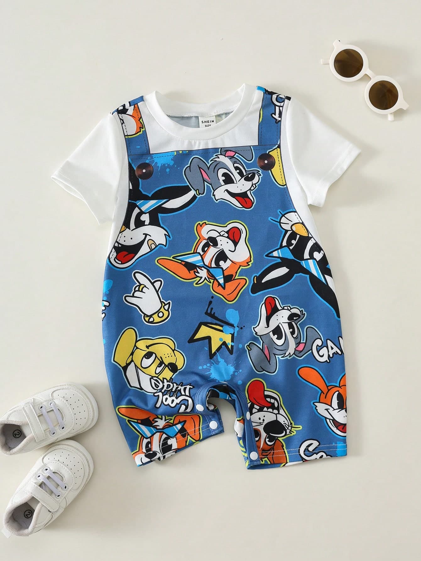 Unisex Newborn Baby Boy/Girl Baby Boy Spring/Summer Casual Cute 2 In 1 Short Sleeve Romper, Romper, Baby Boy Clothing Set, Baby Boy Romper, Baby Boy Summer Outfit, Soft
