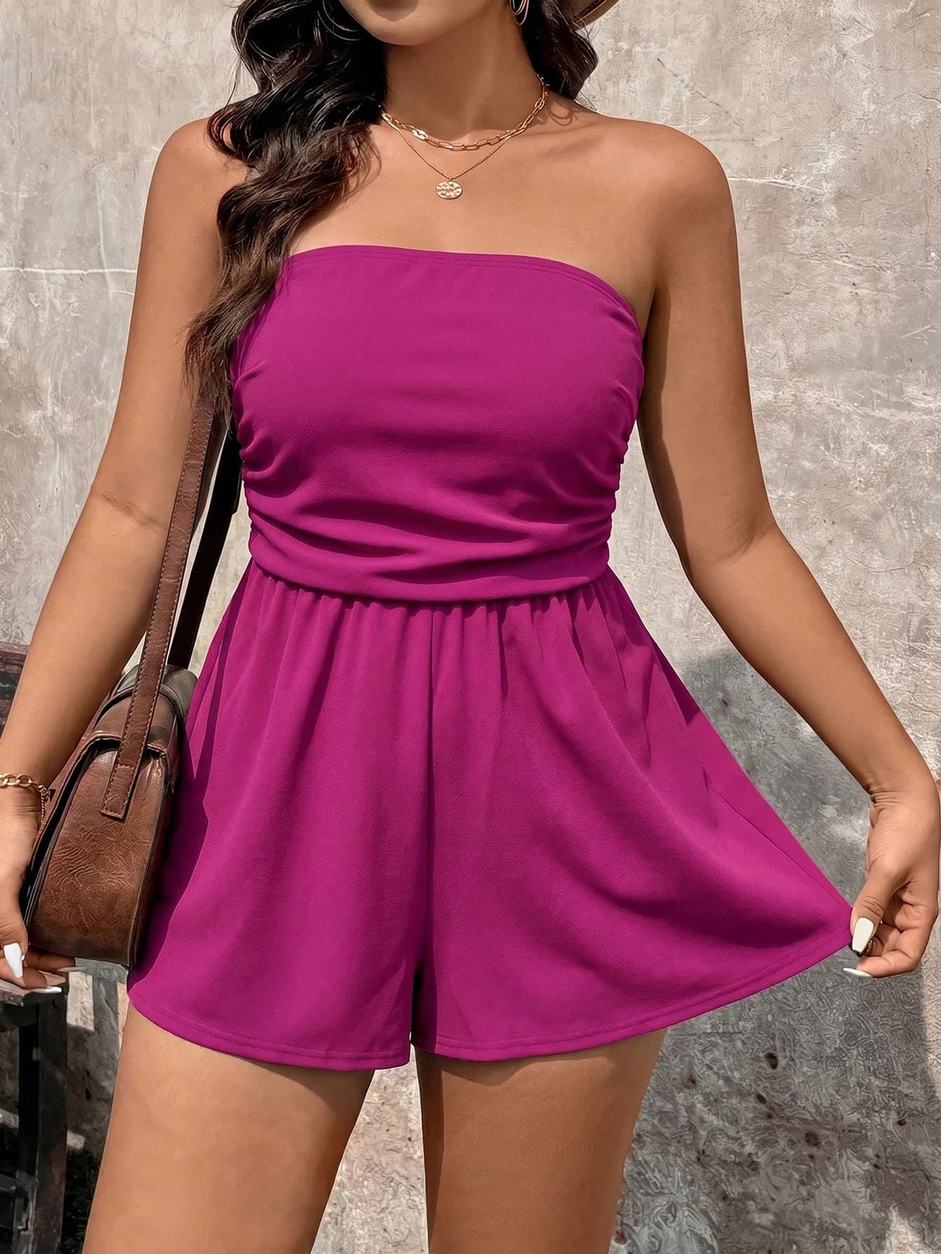 SHEIN VCAY Plus Size Jumpsuit, Casual Fashionable For Vacation Everyday Wear Dresspetite Two Pieces Set Vacation Mint Green Summer