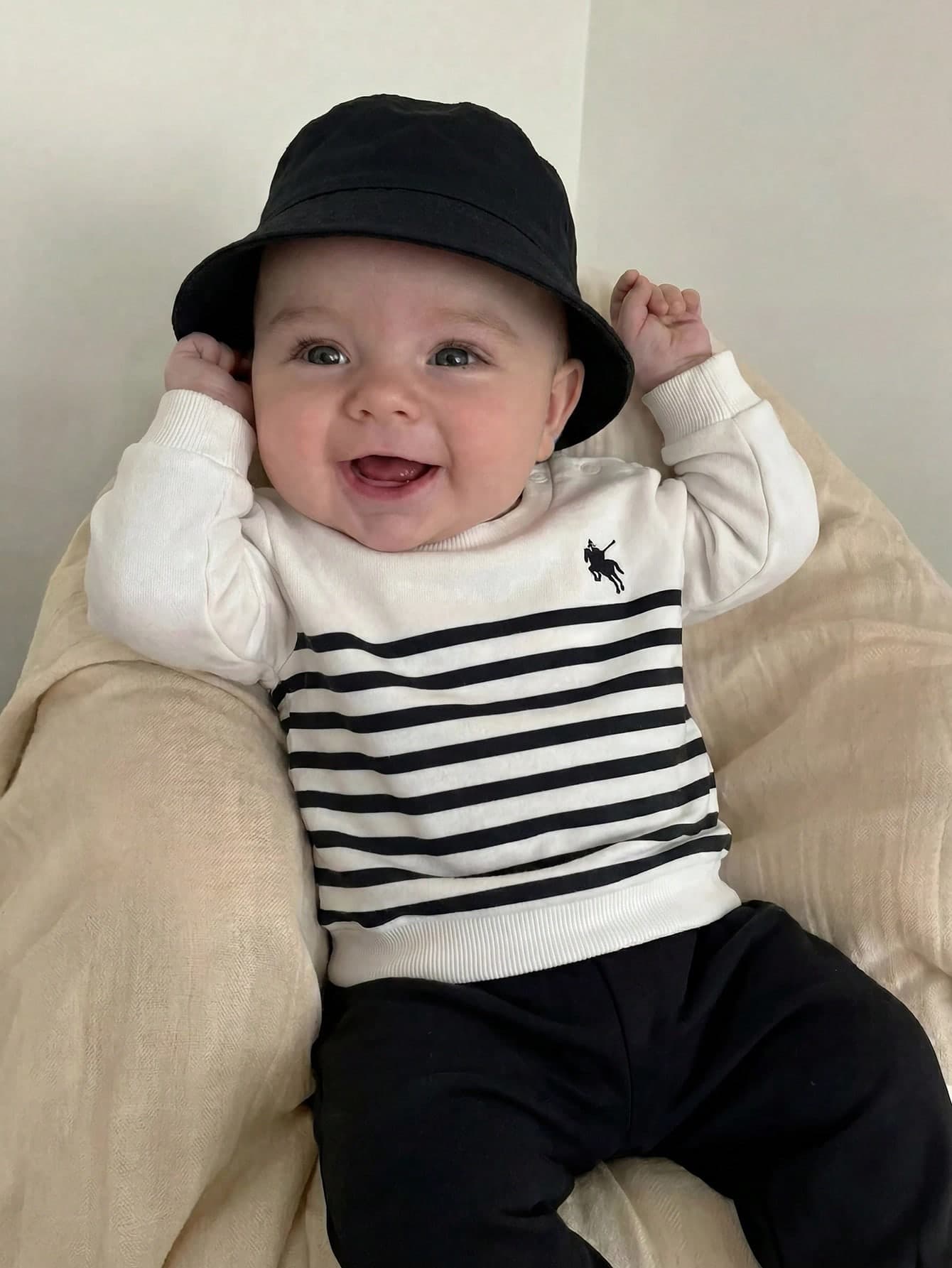 SHEIN 2pcs/Set Newborn Striped Short Sleeve Sweatshirt + Pants Baby Boy Sailor Outfit Baby Sweatshirt And Set For Casual Wear Babies With Shorts Baby Boy Short Set Baby Boy Clothes For Photoshoot, Kids