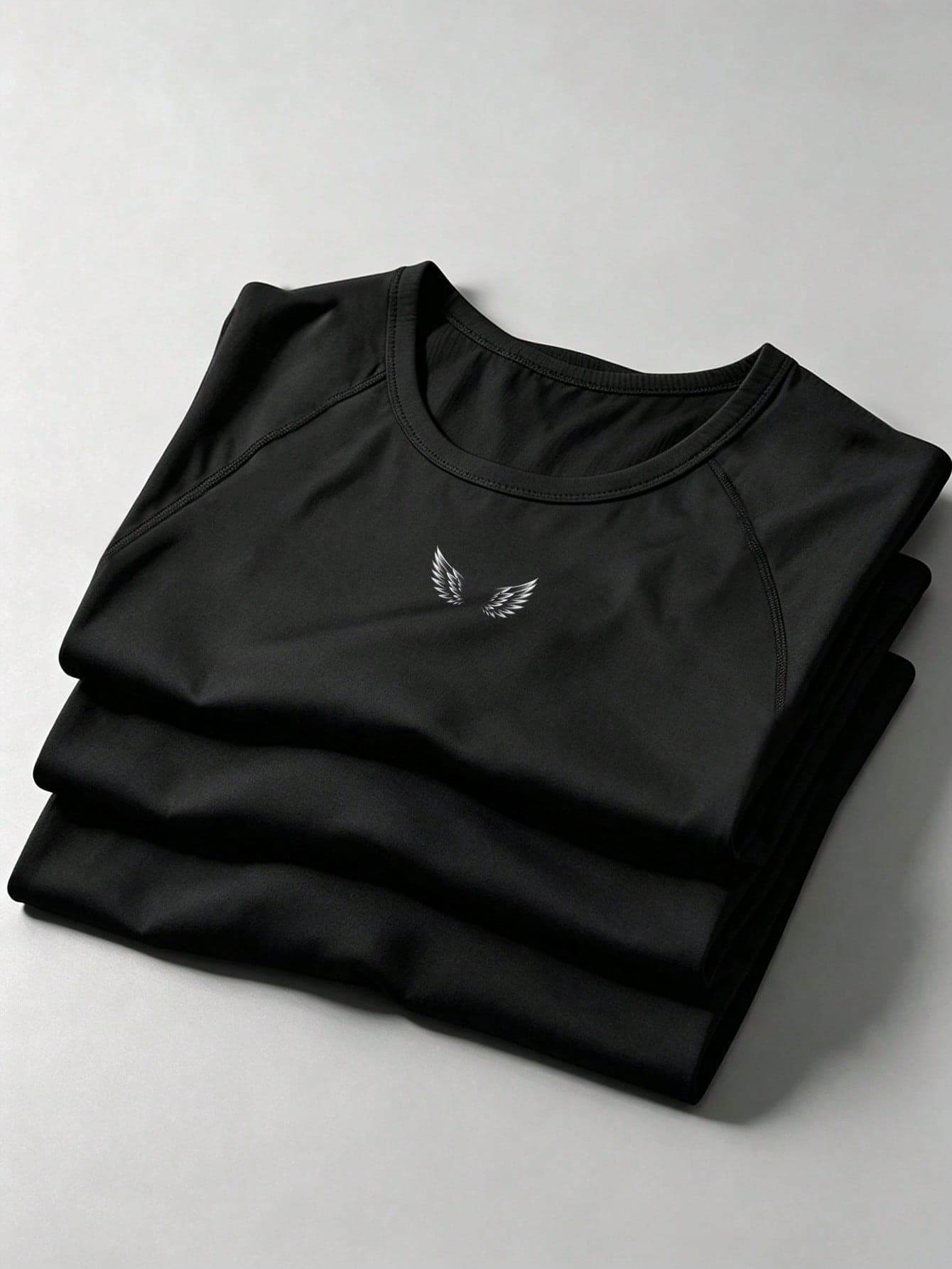 Gym Rark Men's Wing Print Short Sleeve Sports T-Shirt