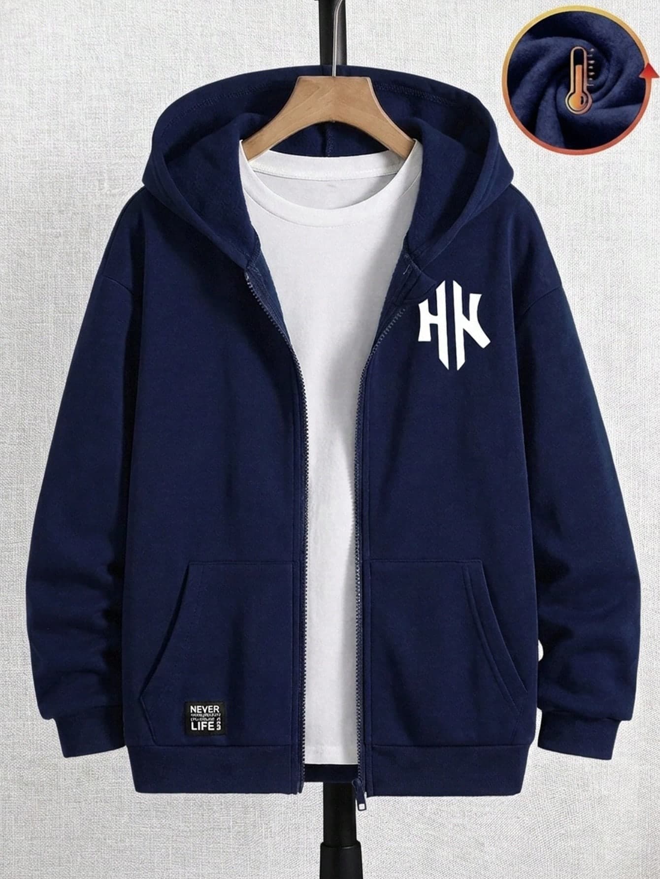 SHEIN Tween Boys Minimalist Street Style Small Letter Print Sweatshirt, Casual Collegiate Comfortable Fashionable Versatile Soft Fabric Suitable For Daily Wear, School, Travel, Outdoor Sports, All Seasons