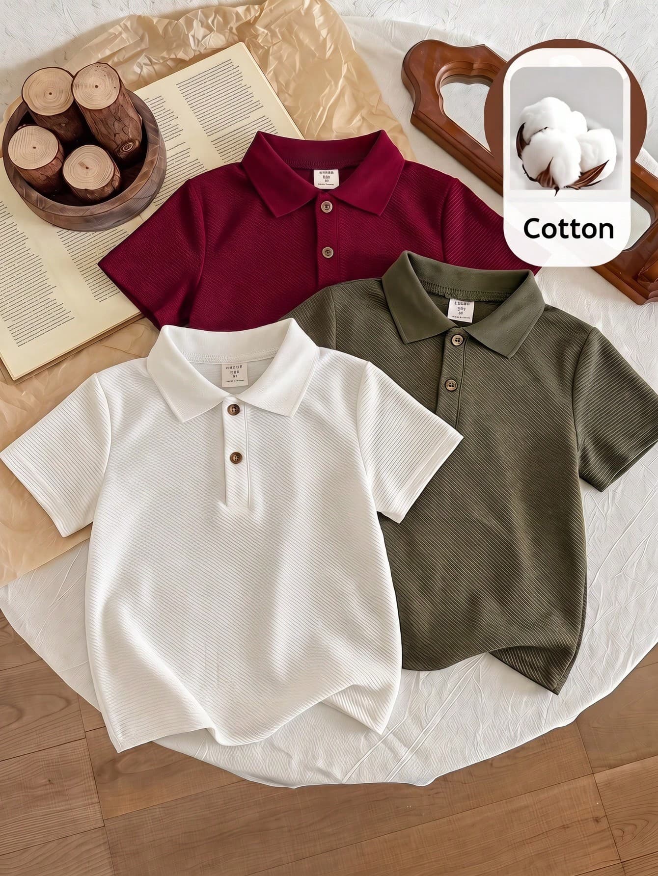 LMoss Kids Young Boy 3pcs Solid Color Short Sleeve Button Casual Polo Shirts Tops Vacation Squishy Summer Outfitsgraduation Dress Short Boho Fourth Of July