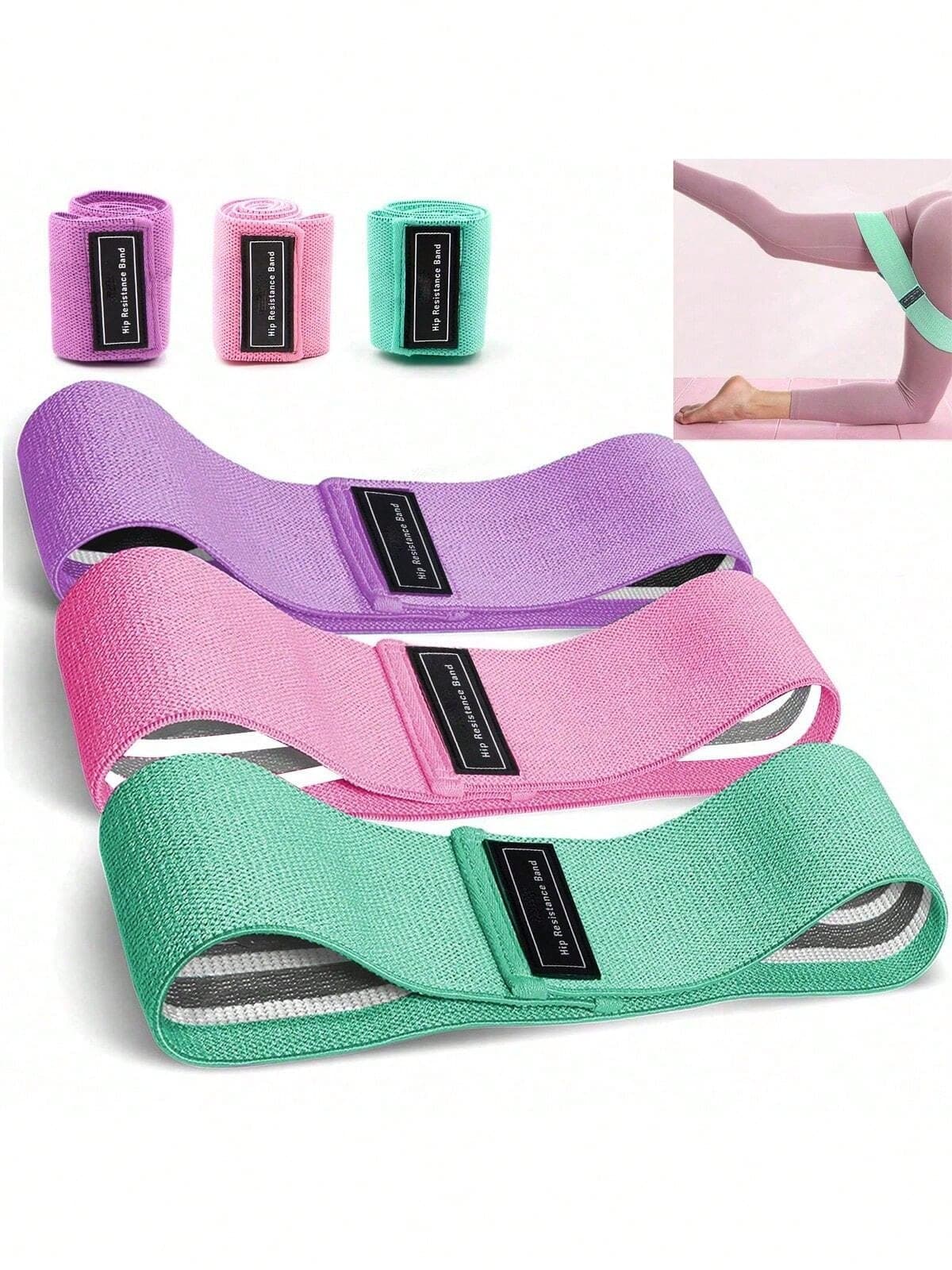 3pcs/Set Resistance Bands Booty Bands Workout Bands, Elastic Fitness Bands For Squats, Glutes, Legs, Butt Exercises, Suitable For Gym, Outdoor Fitness