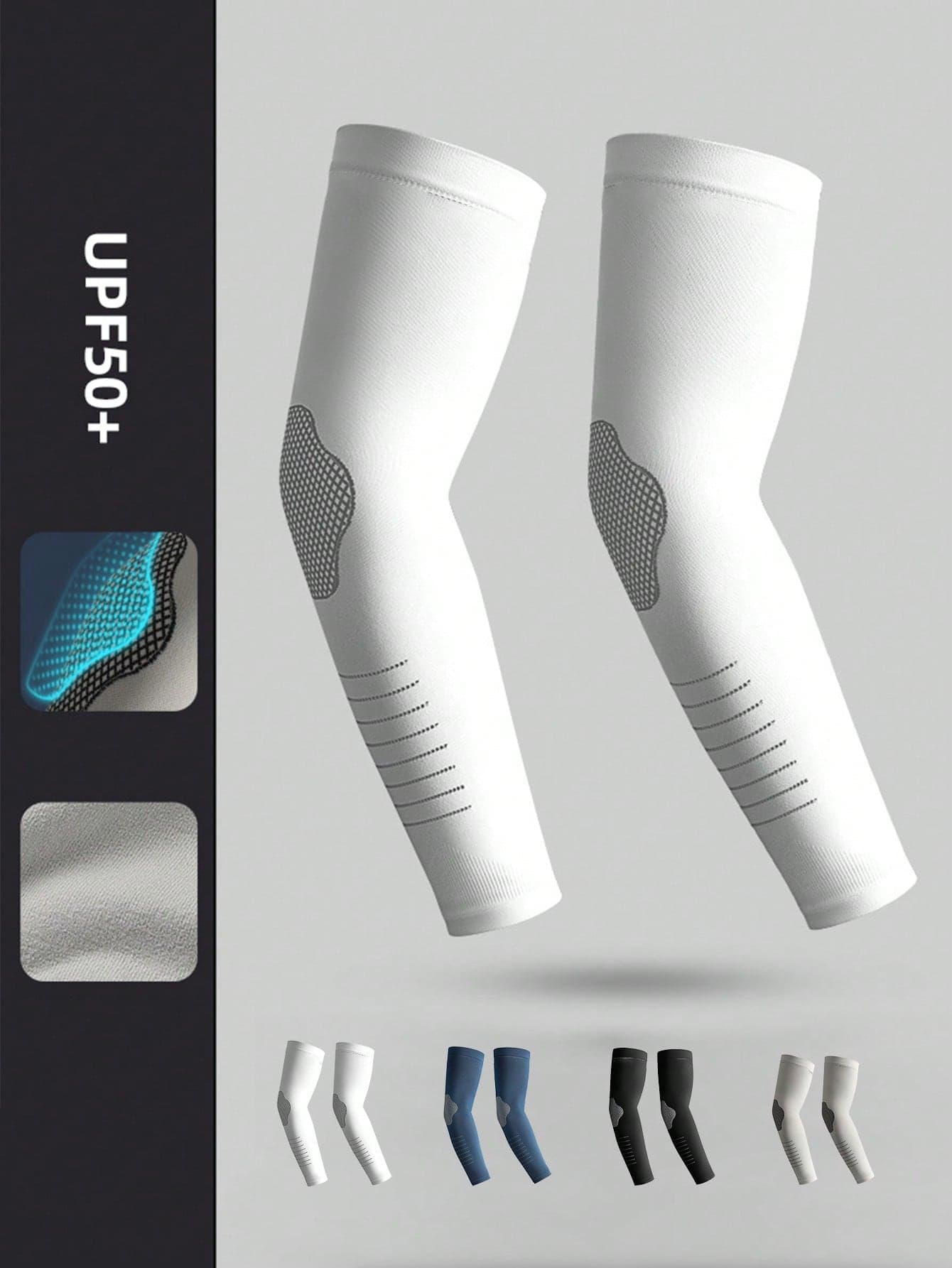1 Pair Moisture Wicking, Quick-Dry, Seamless Sunscreen Arm Sleeves, Multi-Colors, Suitable For Men & Women Cycling, Camping, Hiking, Sports Sleeves Cover Arms White Gloves Arm Warmers Autumn Outfits Halloween Costumes Black Arm Sleeve Gifts For Men